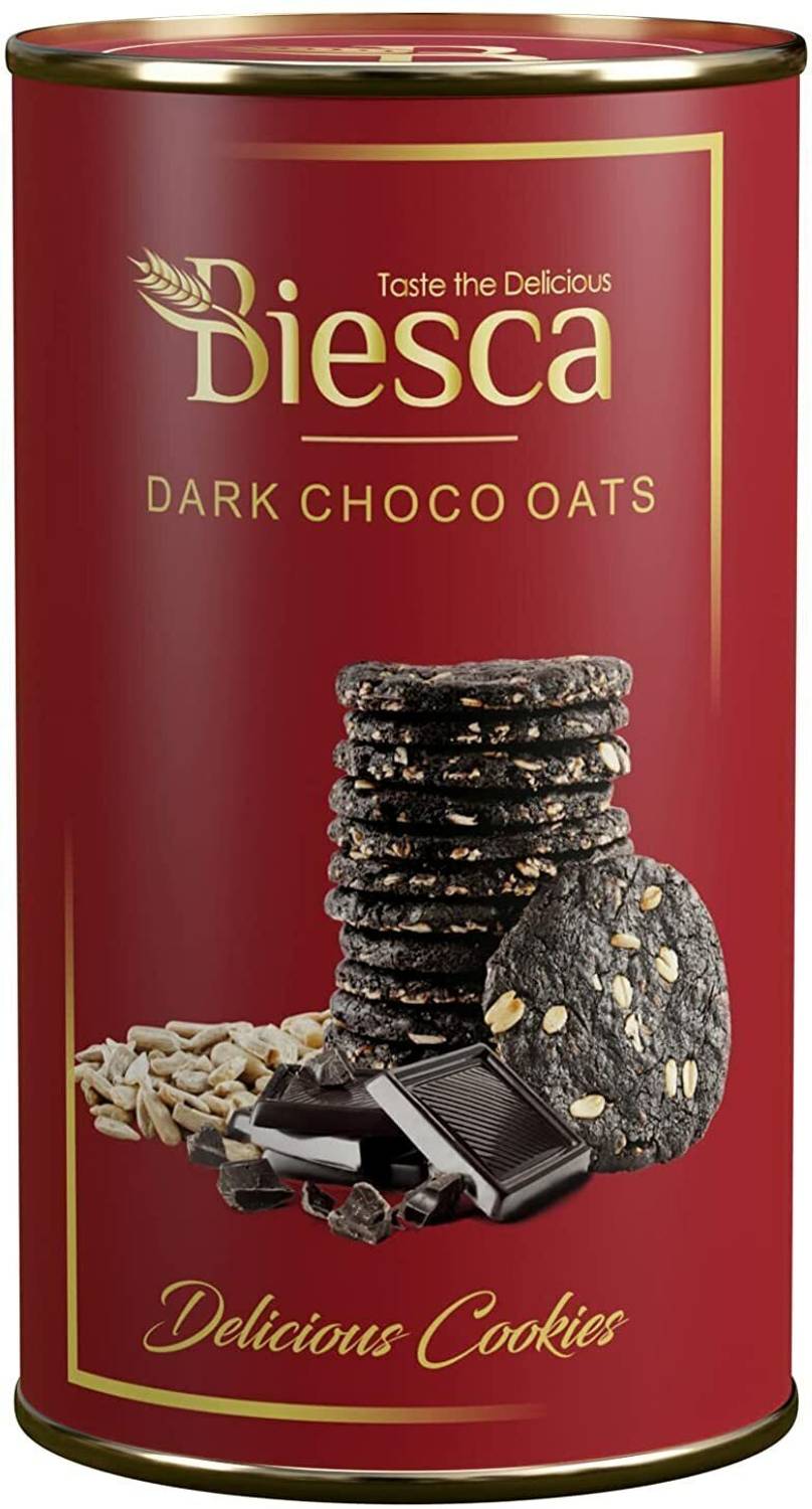 Biesca Dark Choco Oats Cookies with Jumbo Oats Butter and Choco Chips Cookies