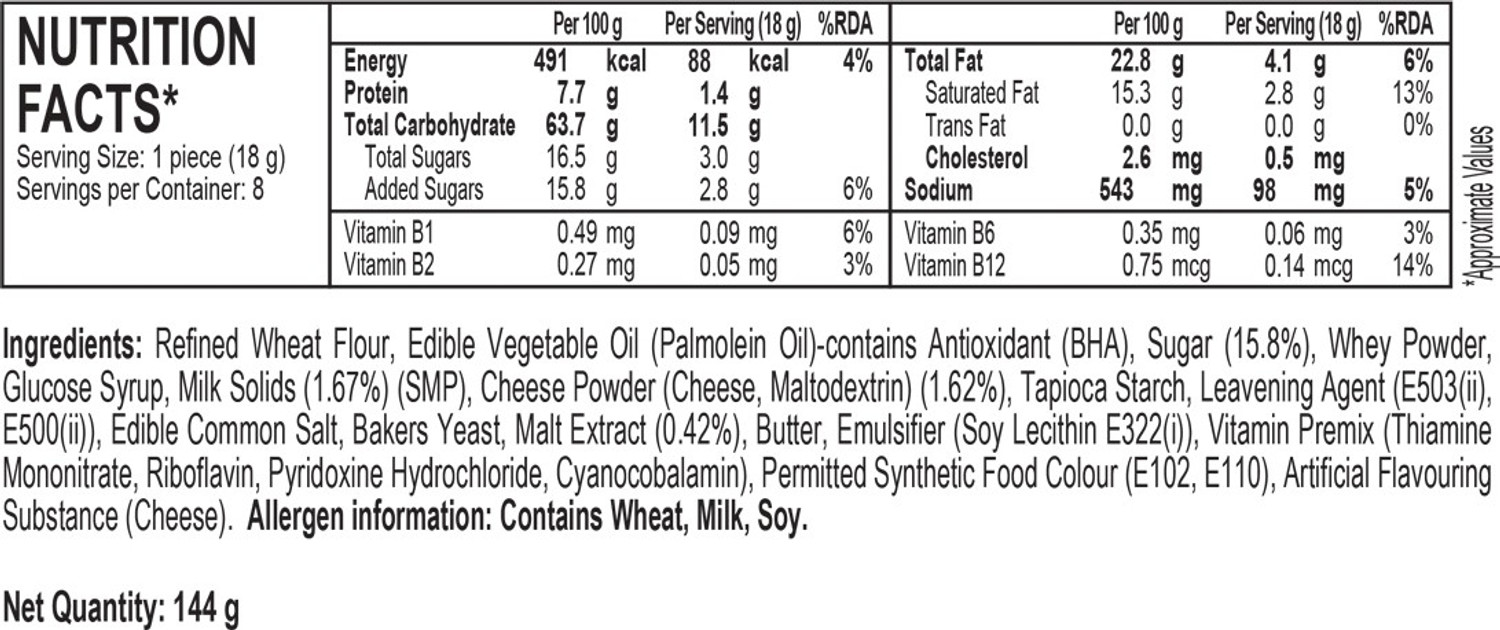 Image of Malkist Cheese Cream Cracker Biscuit