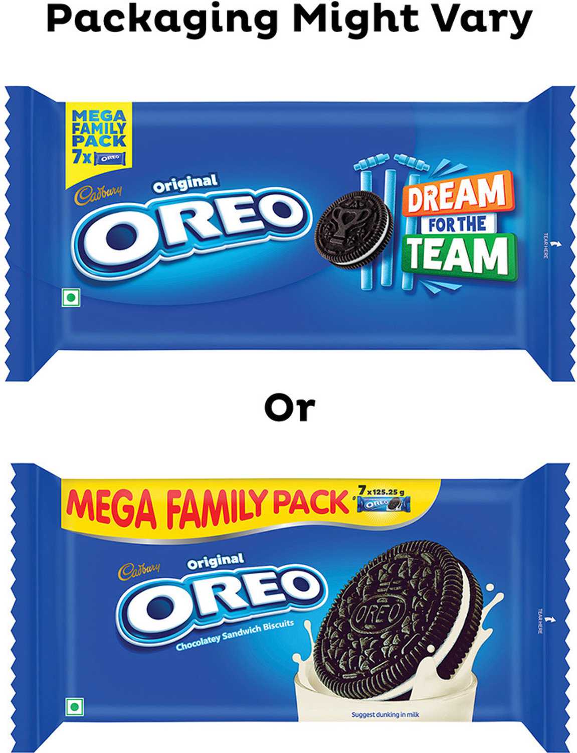 Image of Cadbury Oreo Vanilla Flavour Cream Sandwich Biscuit