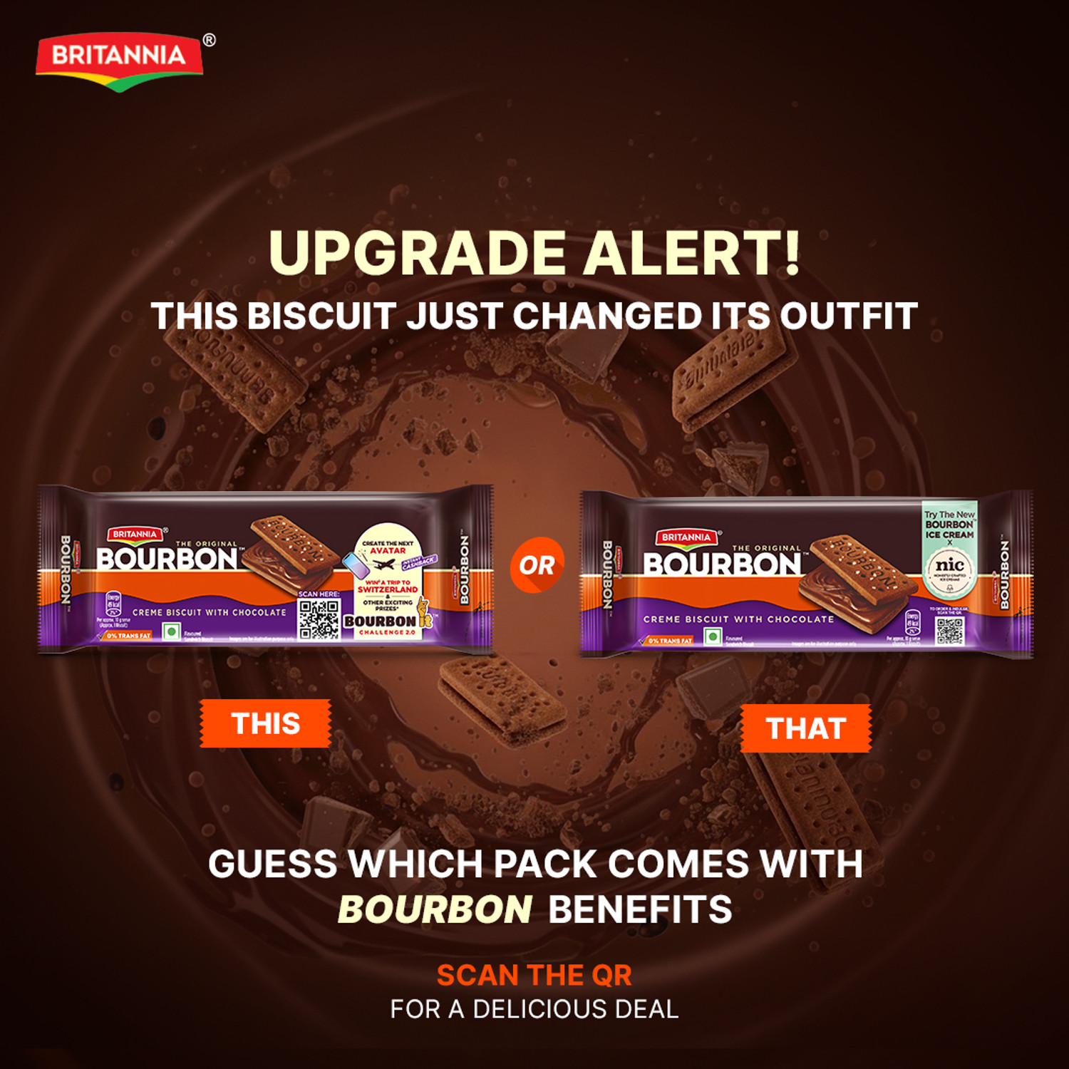 Image of BRITANNIA Bourbon Biscuits Cream Sandwich Biscuit