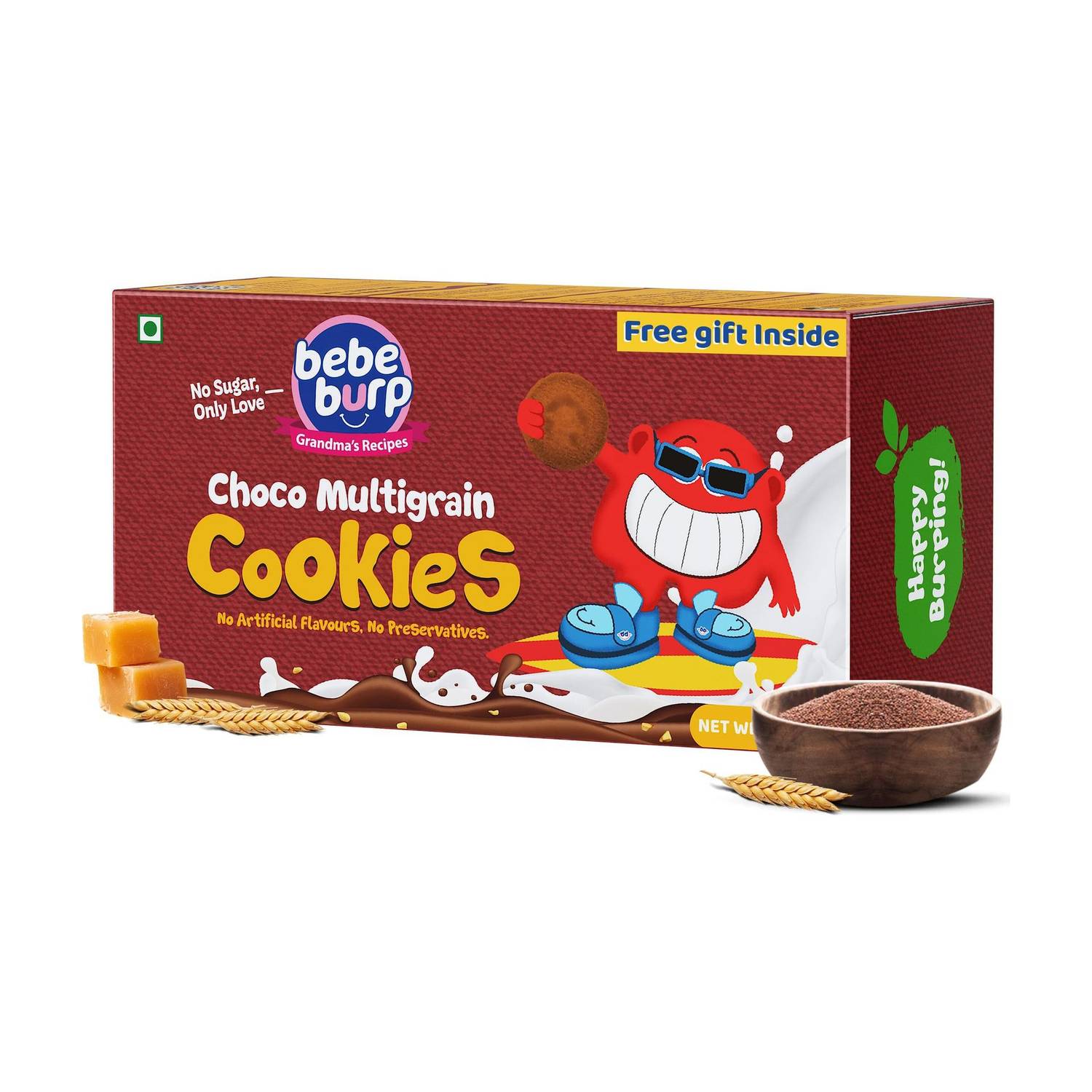 bebe burp Choco Multigrain Cookies for Kids | Made with Millets & No Maida | 75g Cookies