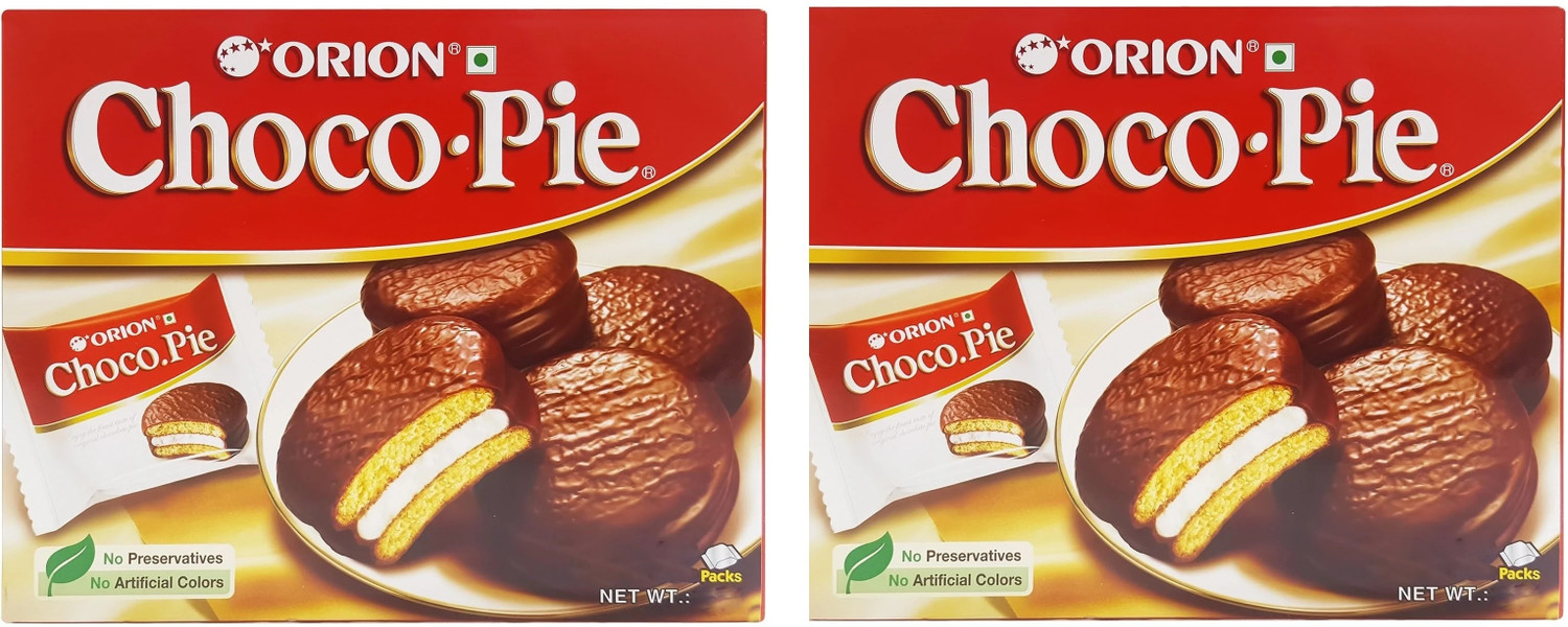 Image of ORION Choco Pie Chocolate Coated Soft Biscuit Cream Filled Cookies