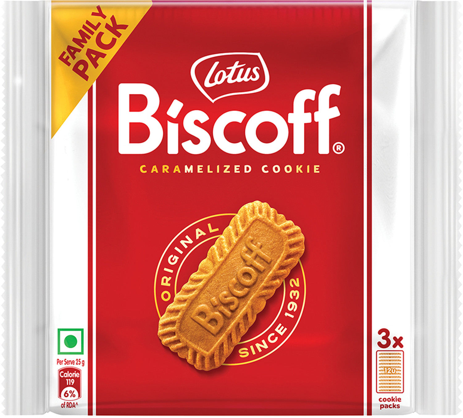 Image of Lotus Biscoff Original Caramelized Cookie Family Pack Cookies Biscuit