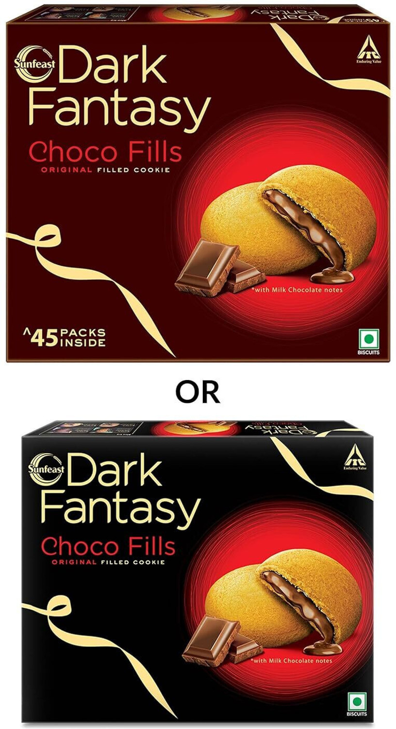 Image of Sunfeast Dark Fantasy CHOCOFILLS Original Filled Cookies with Choco Creme CHOCOLATY Cookies