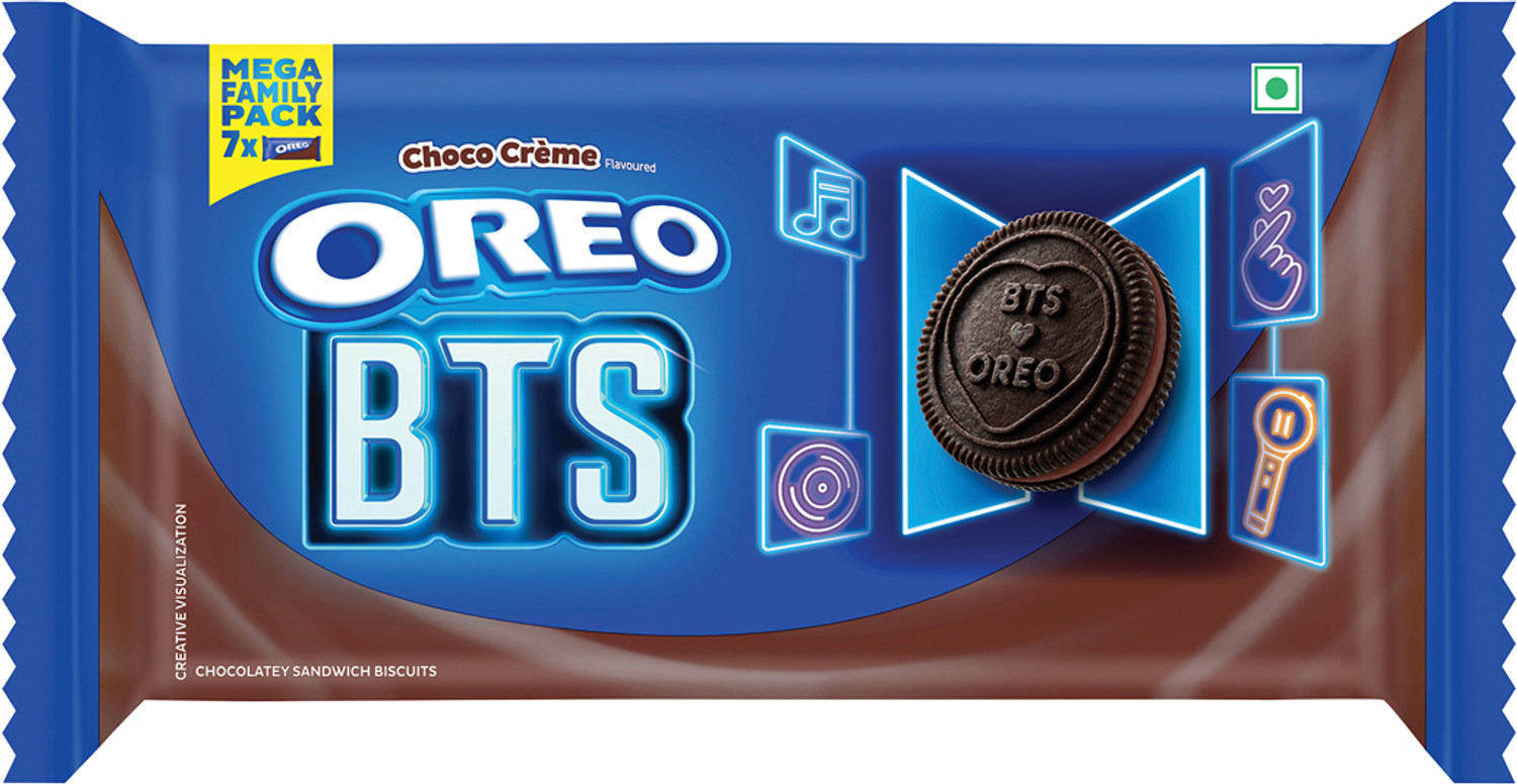 Image of Cadbury Oreo Chocolate Flavour Cream Sandwich Biscuit
