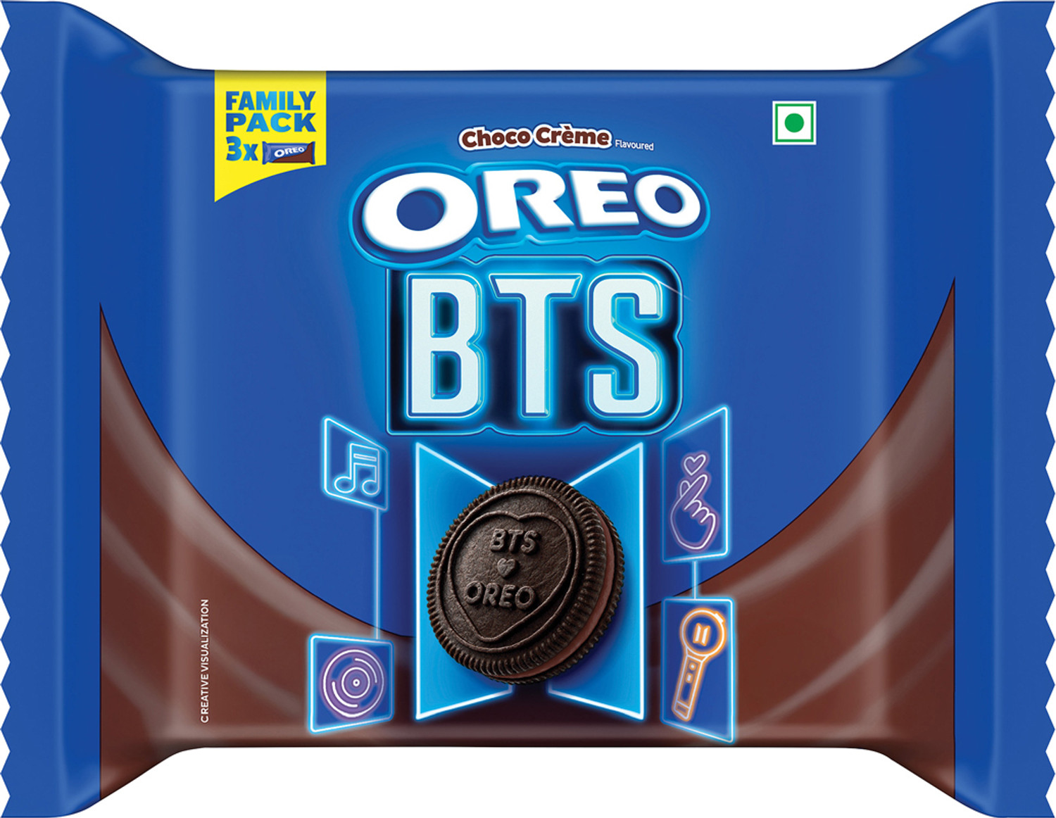 Image of Cadbury Oreo Chocolate Flavour Cream Sandwich Biscuit