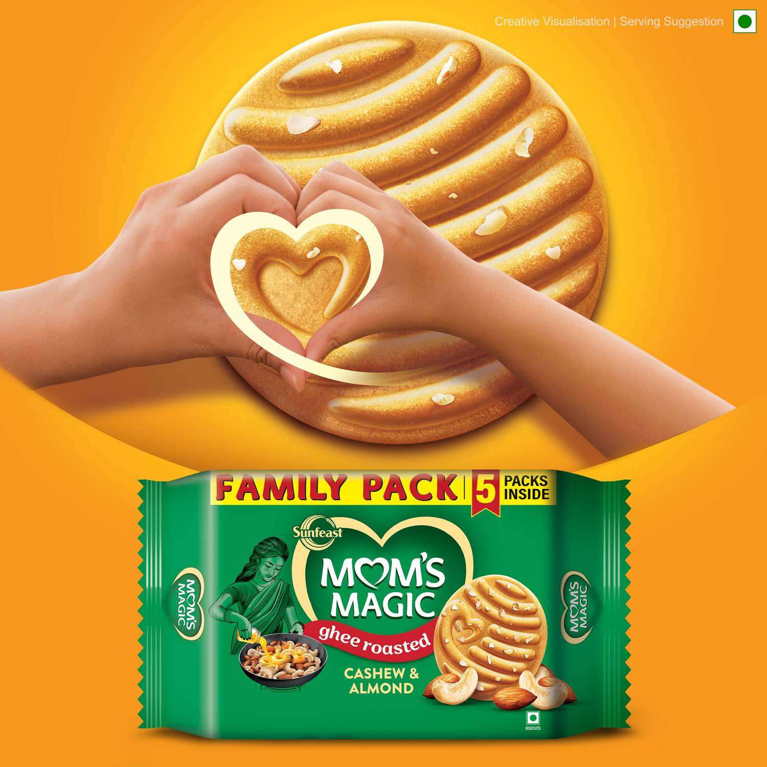 Sunfeast Ghee Roasted Nuts Cashew & Almond Cookies Biscuit (544 g... more