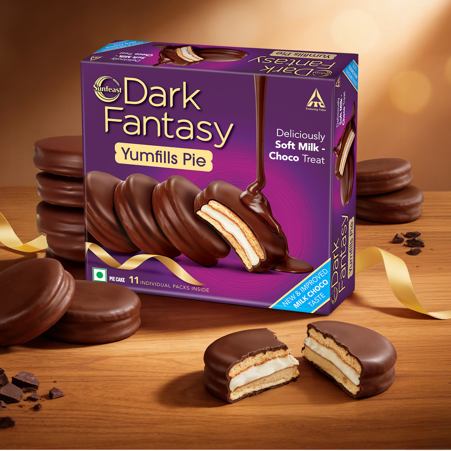 Image of Sunfeast Dark Fantasy Yumfills Cookie Cake Biscuit