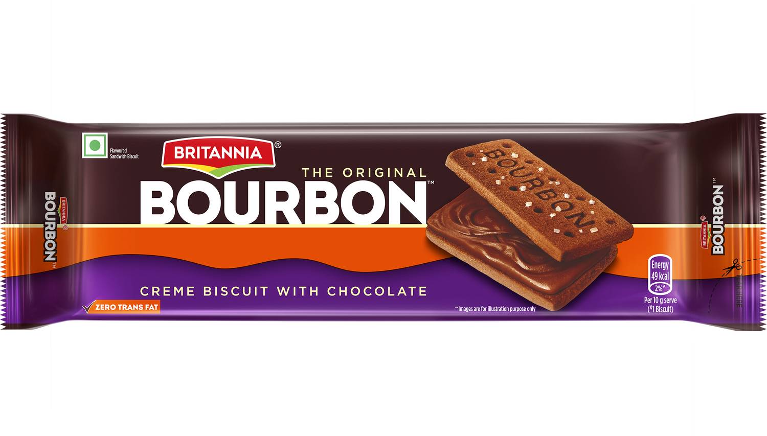 BRITANNIA Bourbon Biscuits Cream Sandwich Biscuit