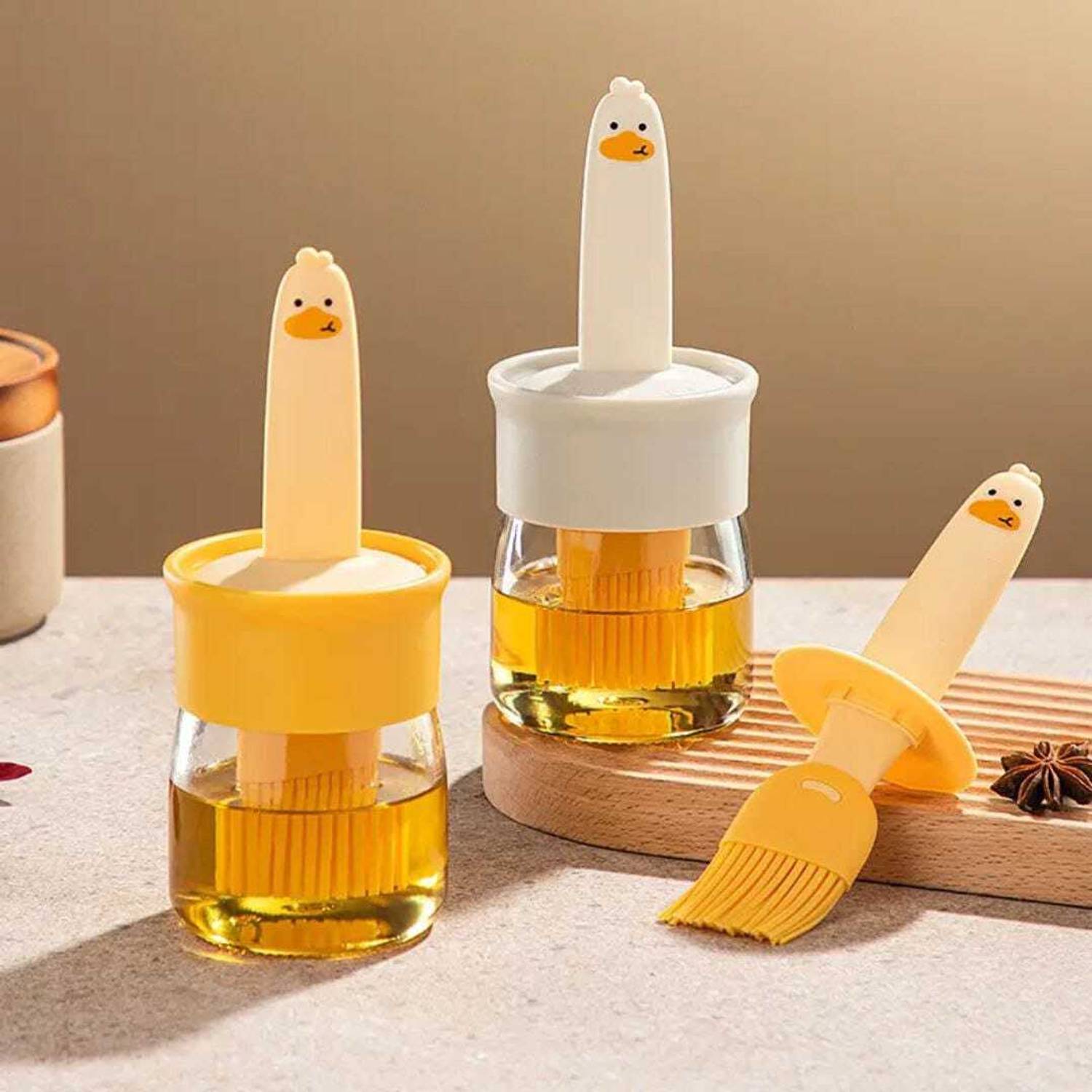 Zaccart OIL DISPENSER SILICON, PLASTIC Round Pastry Brush — Accessories