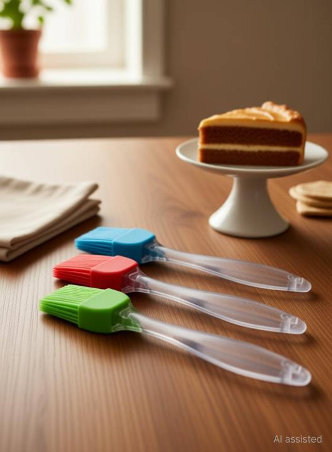 Aika PASTRY BRUSHES SILICON Flat Pastry Brush silicon, handle material fibre Flat Pastry Brush SILICONE Flat Pastry Brush