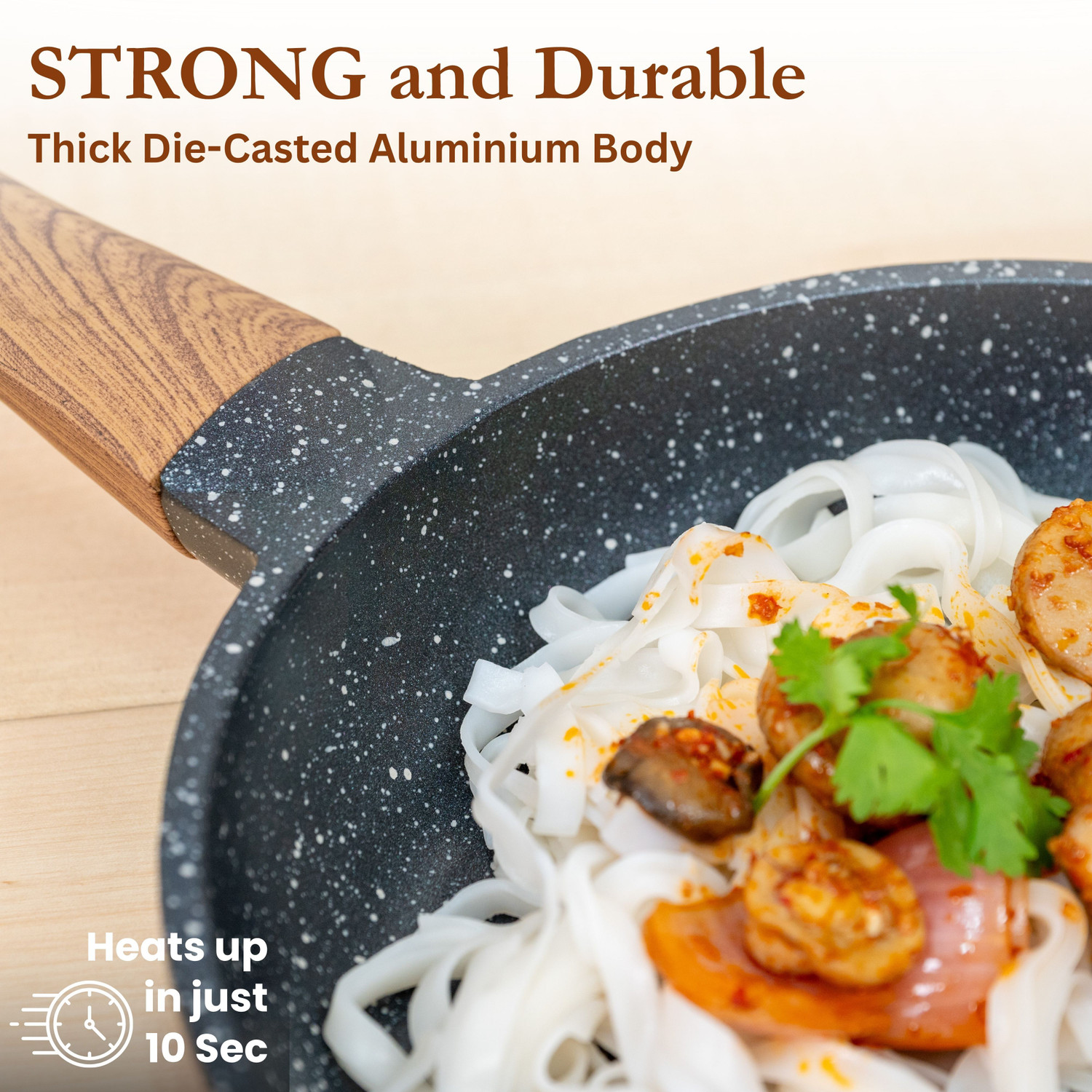 Image of Kreme CeraStone Granite Induction Bottom Non-Stick Coated Cookware Set