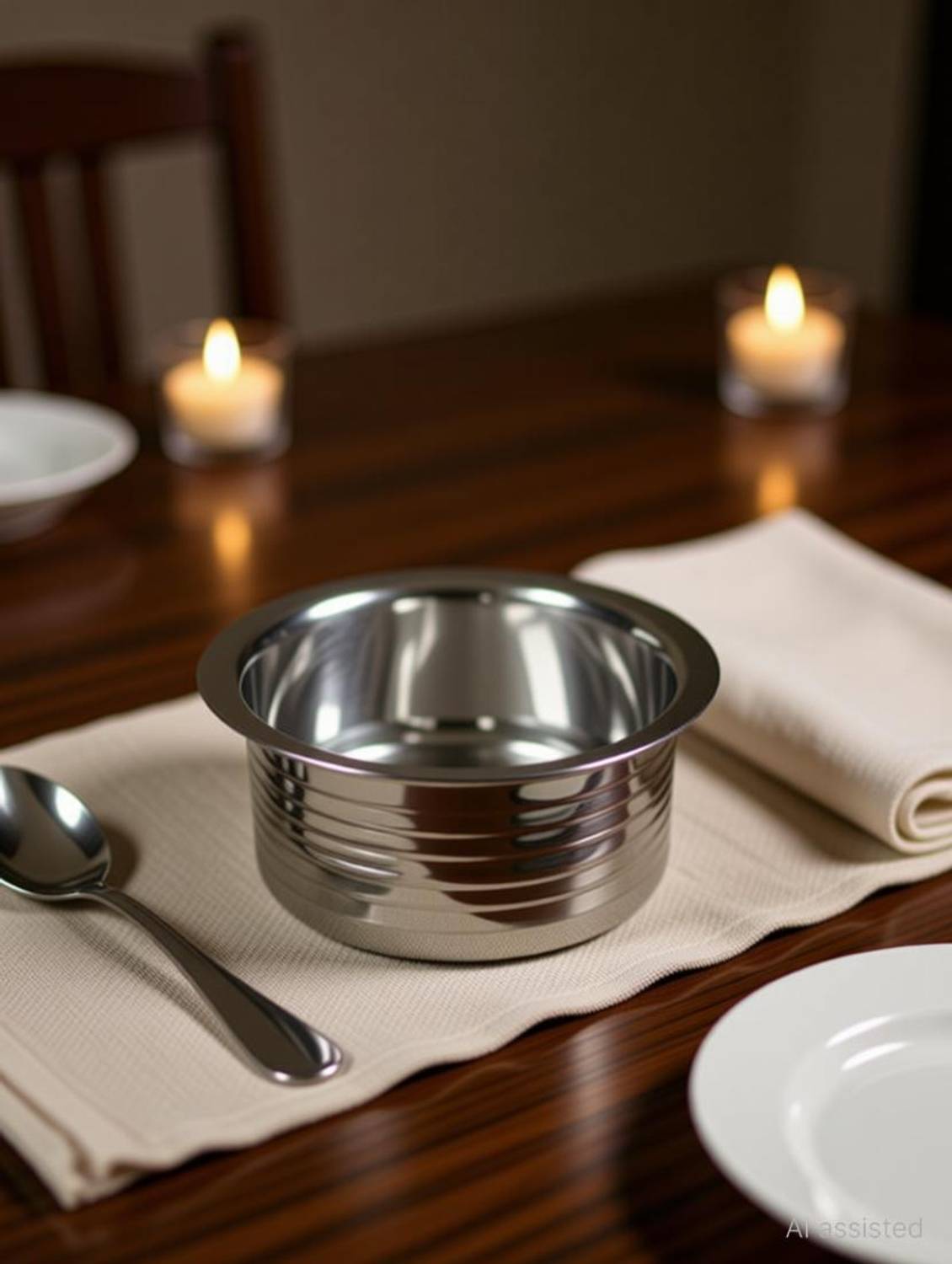 RBGIIT Steel Bottom Kitchen Serving Cooking Bowl biryani, rice Handi/Pot/Patila Cookware Set