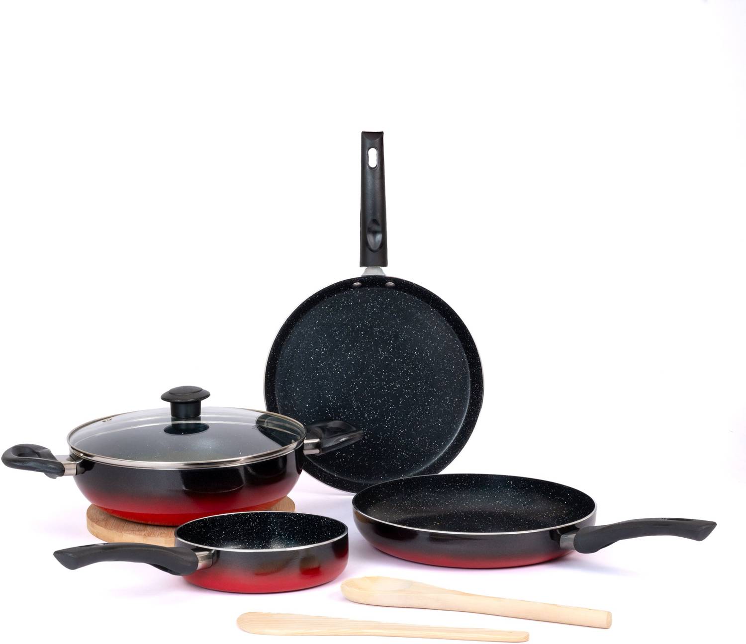 Kreme Induction Bottom Non-Stick Coated Cookware Set — Tawa & Griddles