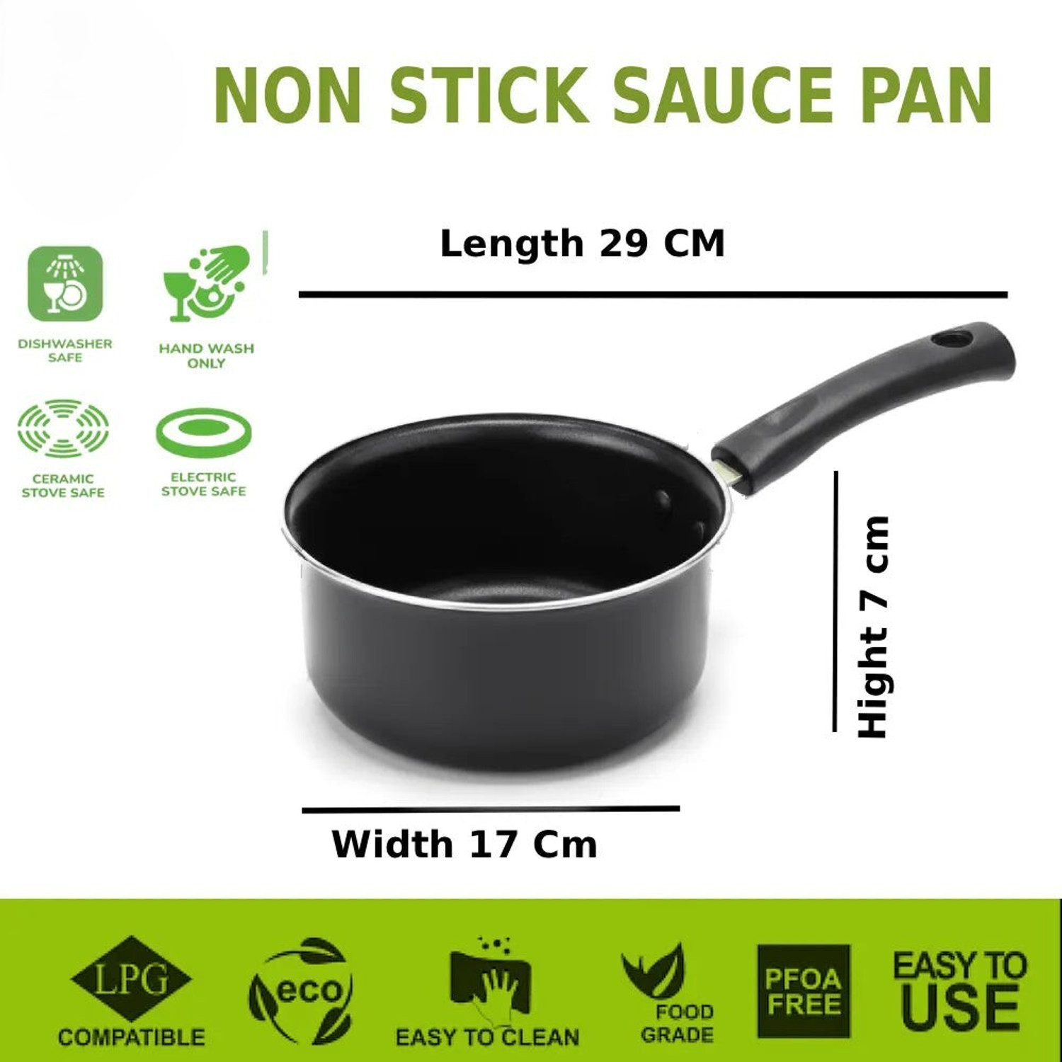 Image of cookpro Kitchen Cookware Kadhai with lid or Saucepan Combo Induction Bottom Non-Stick Coated Cookware Set