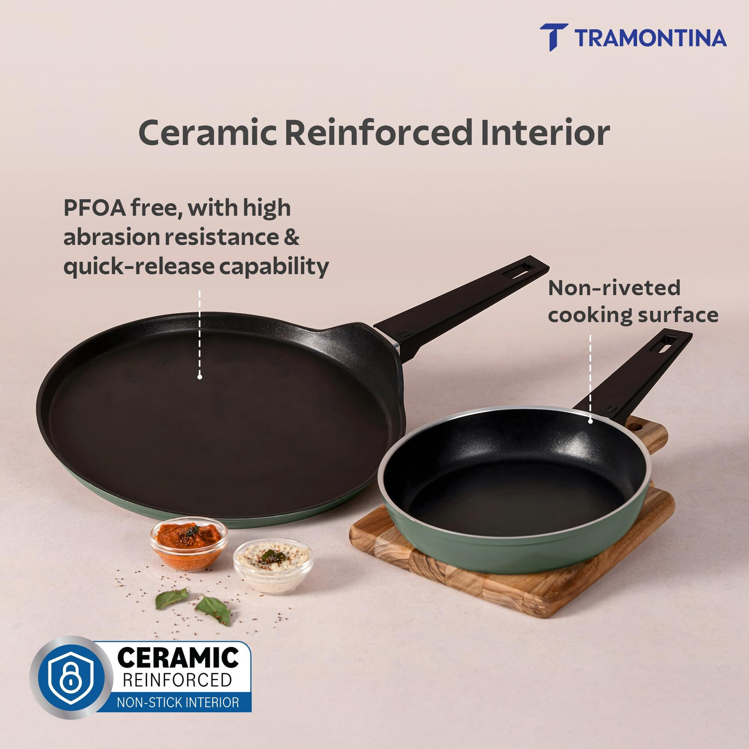 Image of Tramontina Induction Bottom Non-Stick Coated Cookware Set