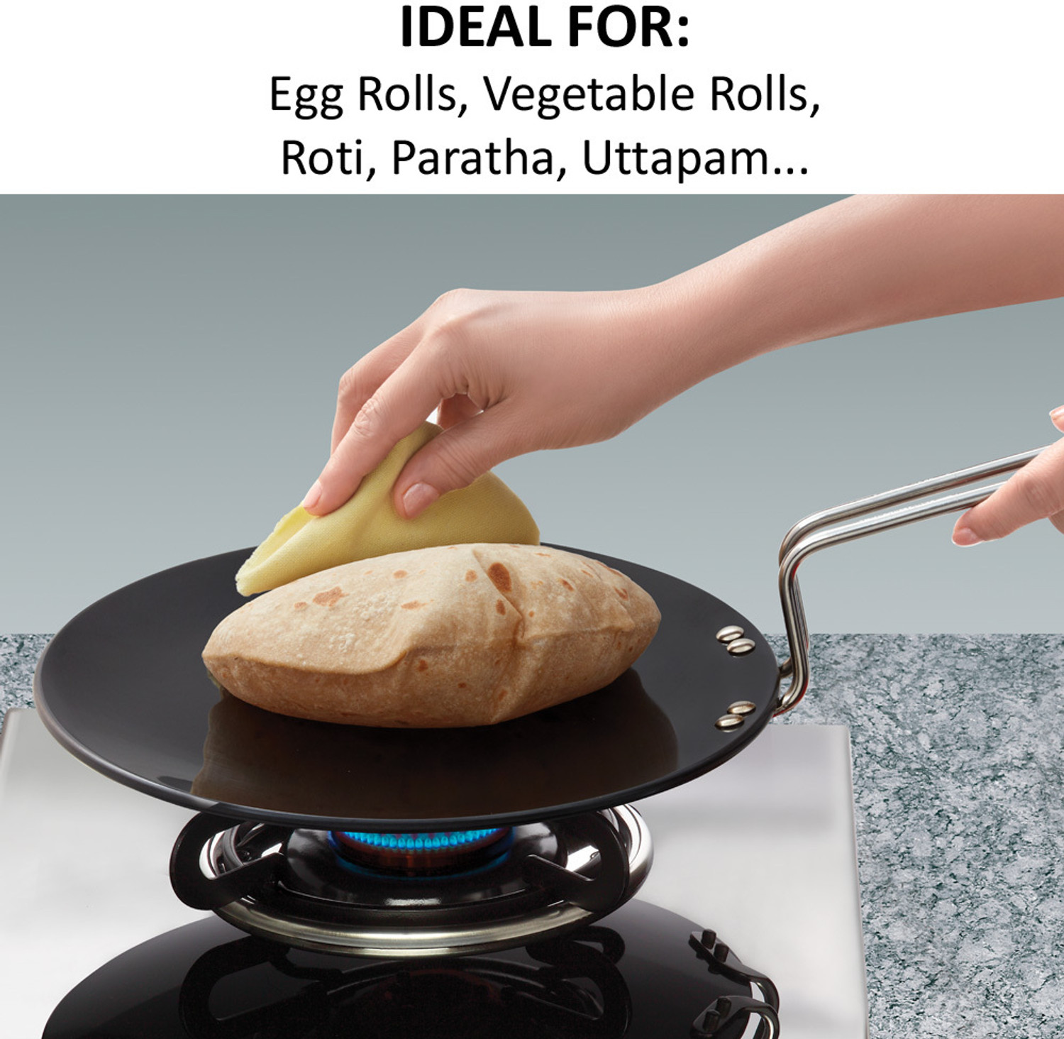 Image of Hawkins Futura Gift Set - Kadhai, Frying Pan, Tava, Lid, Skimmer, Turner (HAGP1) Induction Bottom Cookware Set