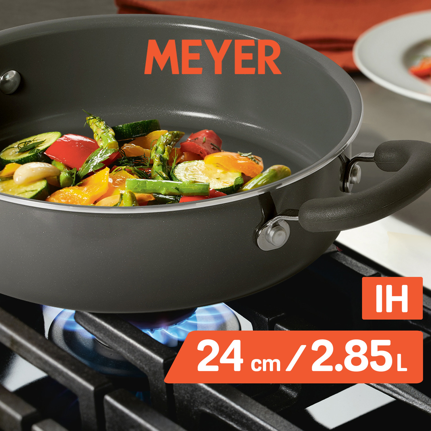 Image of Meyer Anzen Healthy Ceramic Coated Cookware 5-Piece Set Induction Bottom Cookware Set