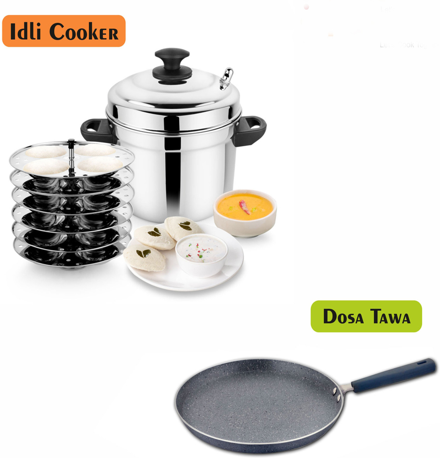 Image of PRABHA Induction Bottom Non-Stick Coated Cookware Set