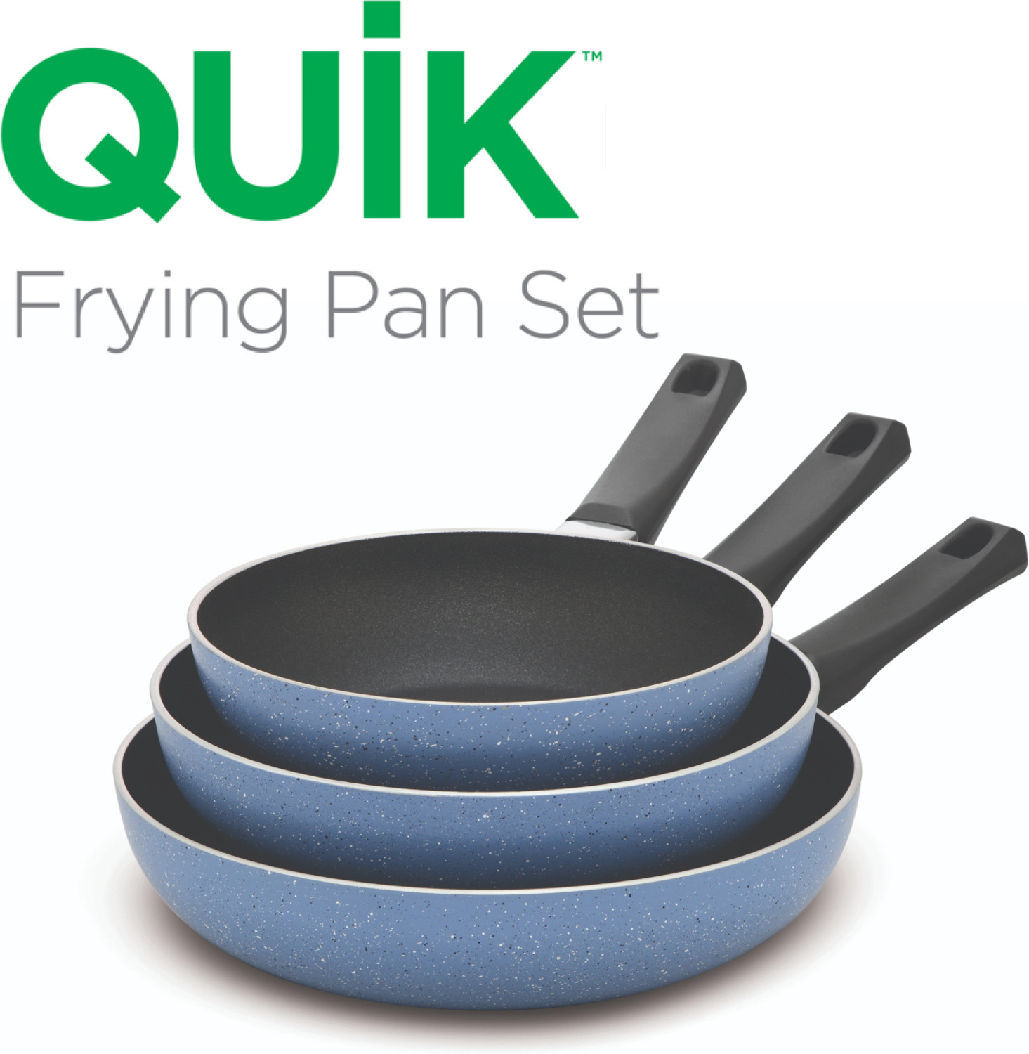 Image of Hawkins Quik Frying Pan Set, Kitchen Gift Pack (IQFS) Induction Bottom Non-Stick Coated Cookware Set (Aluminium, 3 - Piece)