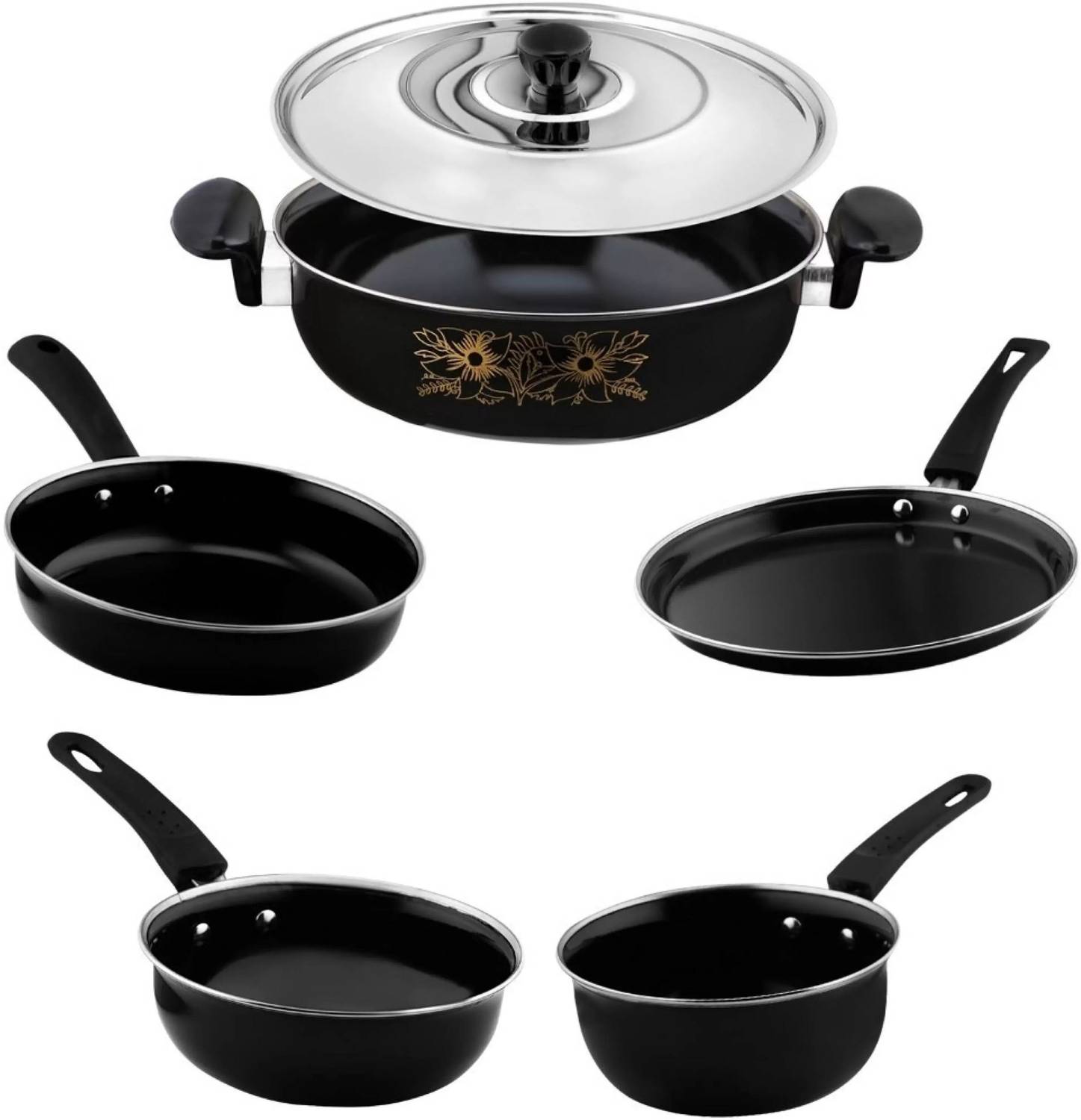 Flipkart SmartBuy Safe Cook Induction Bottom Non-Stick Coated Coo