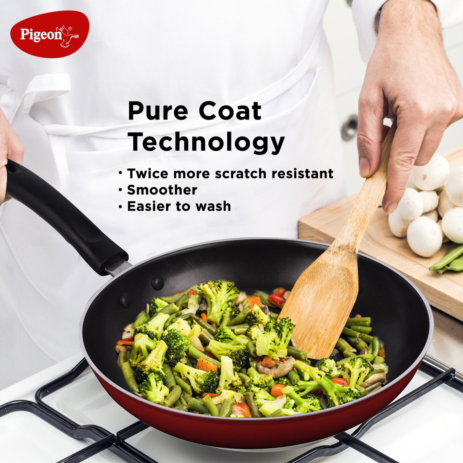 Image of Pigeon Induction Bottom Non-Stick Coated Cookware Set