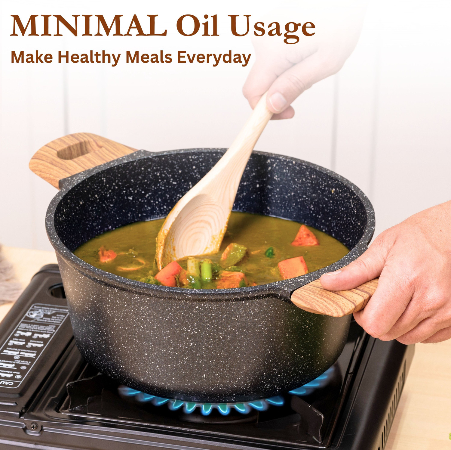 Image of Kreme CeraStone Granite Induction Bottom Non-Stick Coated Cookware Set
