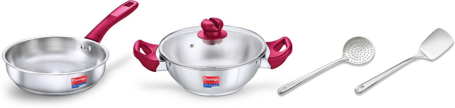 Image of Prestige Platina Popular Induction Bottom Cookware Set