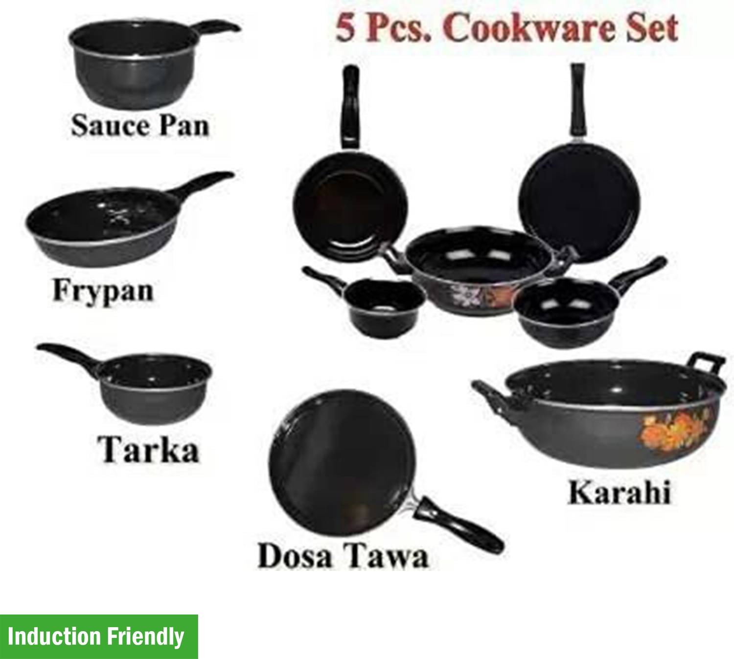 SHREE RADHAY kitchen item & GIFT Induction Bottom Cookware Set