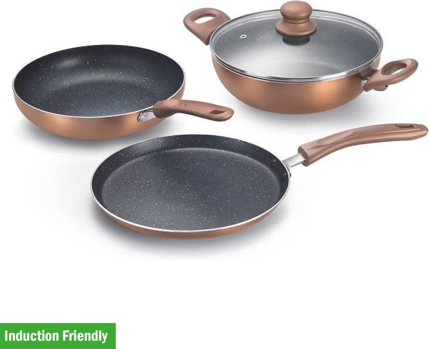 Billion Induction Bottom Non-Stick Coated Cookware Set
