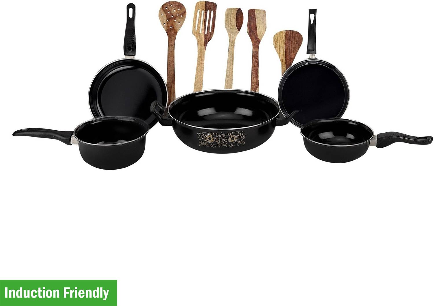 MY STORE SHINE Induction Bottom Non-Stick Coated Cookware Set