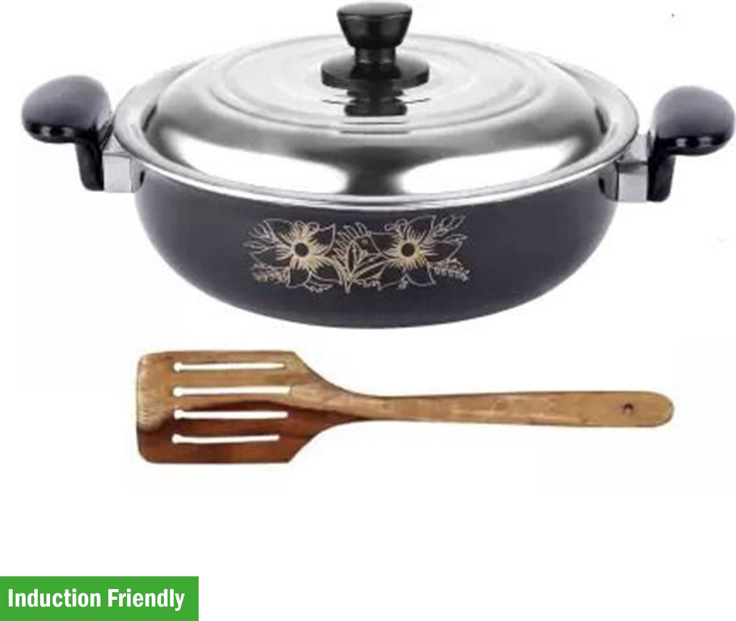 Maharajee Kadhai Induction Bottom Non-Stick Coated Cookware Set