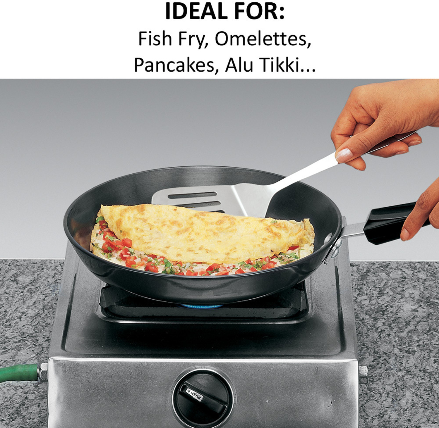 Image of Hawkins Futura Gift Set - Kadhai, Frying Pan, Tava, Lid, Skimmer, Turner (HAGP1) Induction Bottom Cookware Set