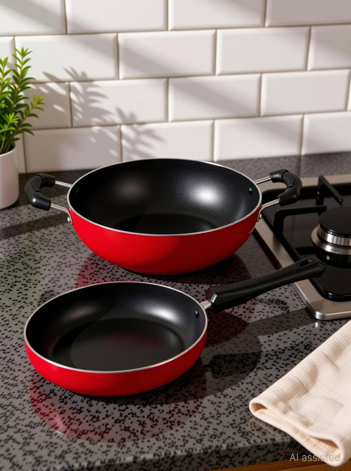 NIRLON Classic Range Non-Stick Coated Cookware Set