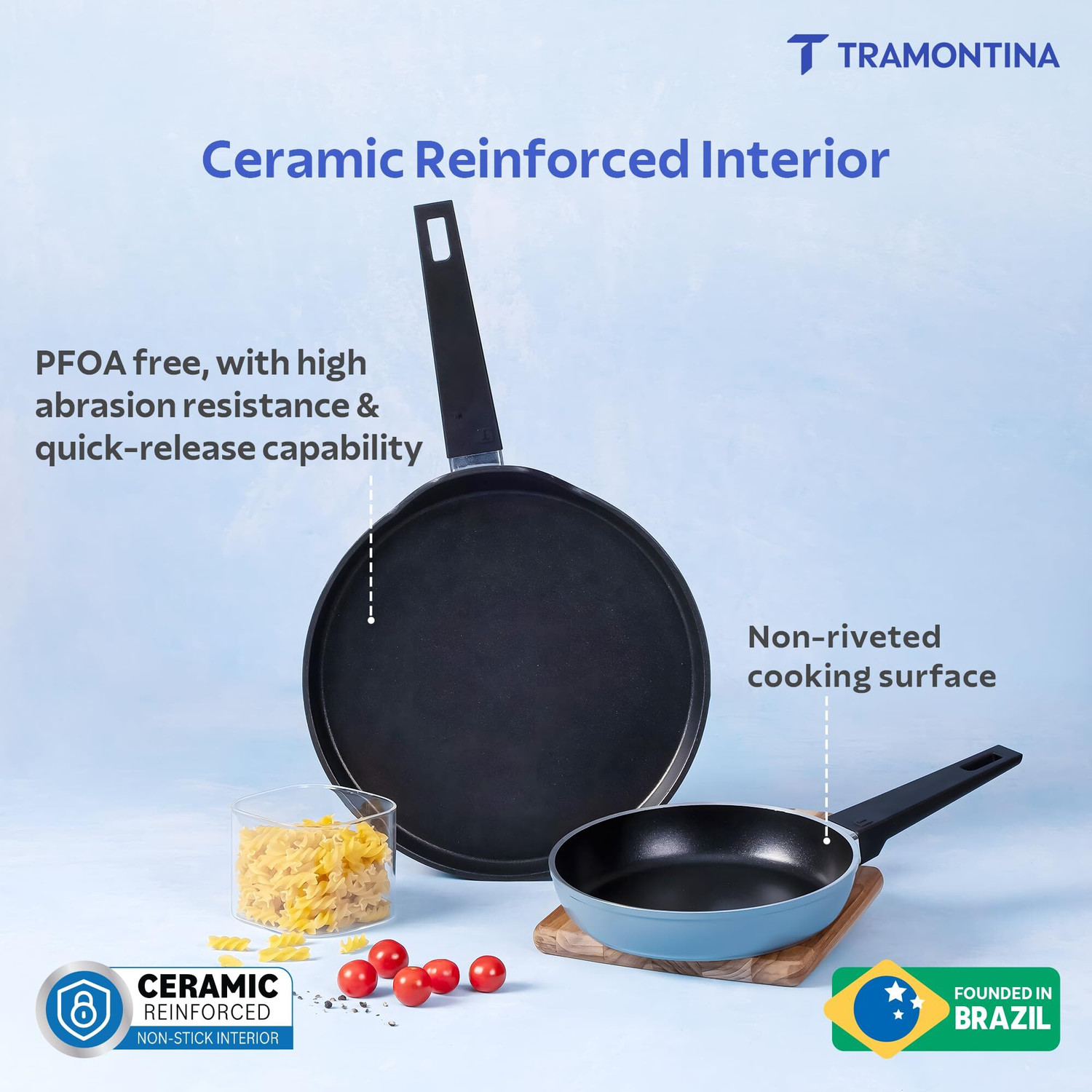 Image of Tramontina Induction Bottom Non-Stick Coated Cookware Set