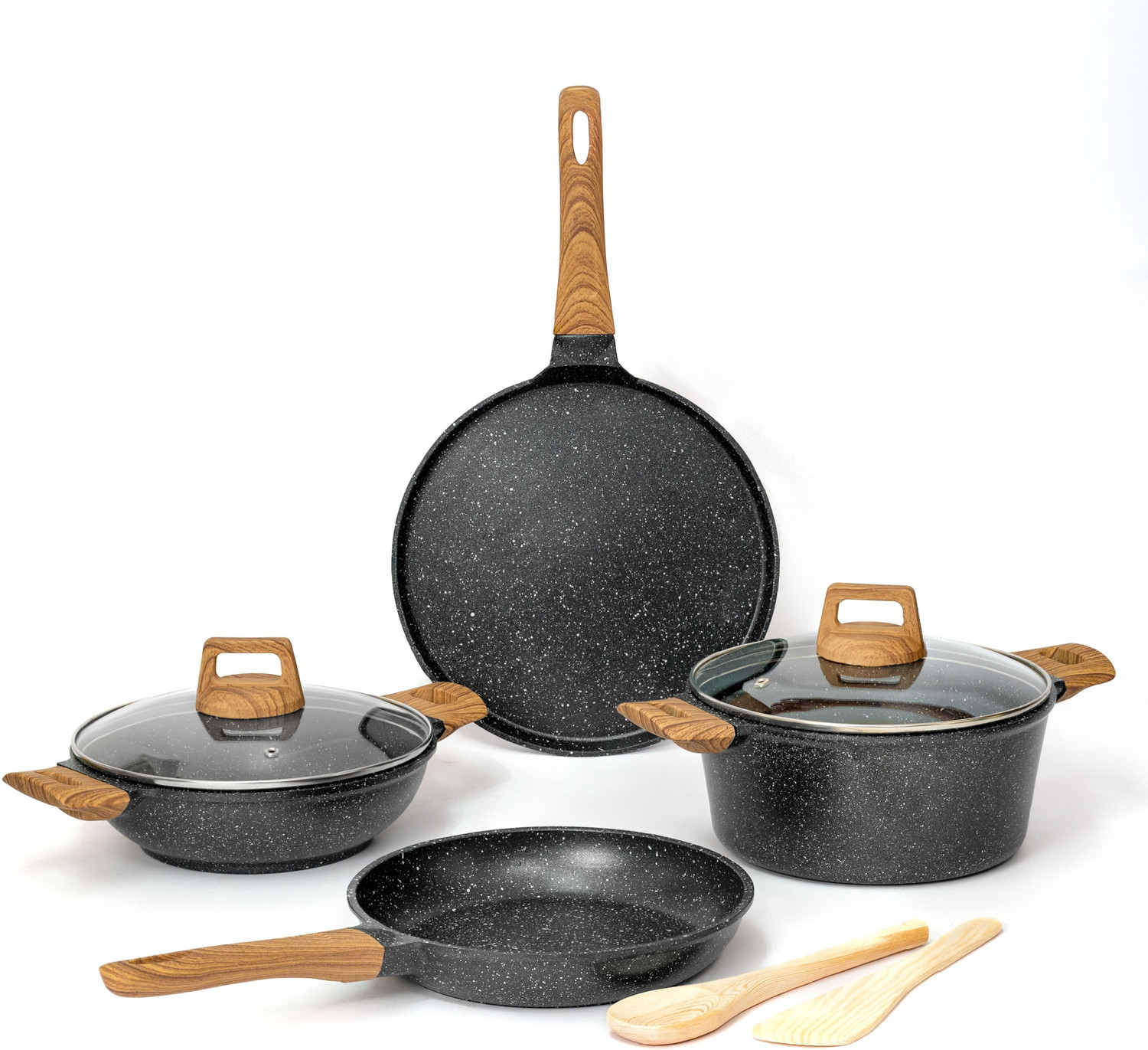 Image of Kreme CeraStone Granite Induction Bottom Non-Stick Coated Cookware Set