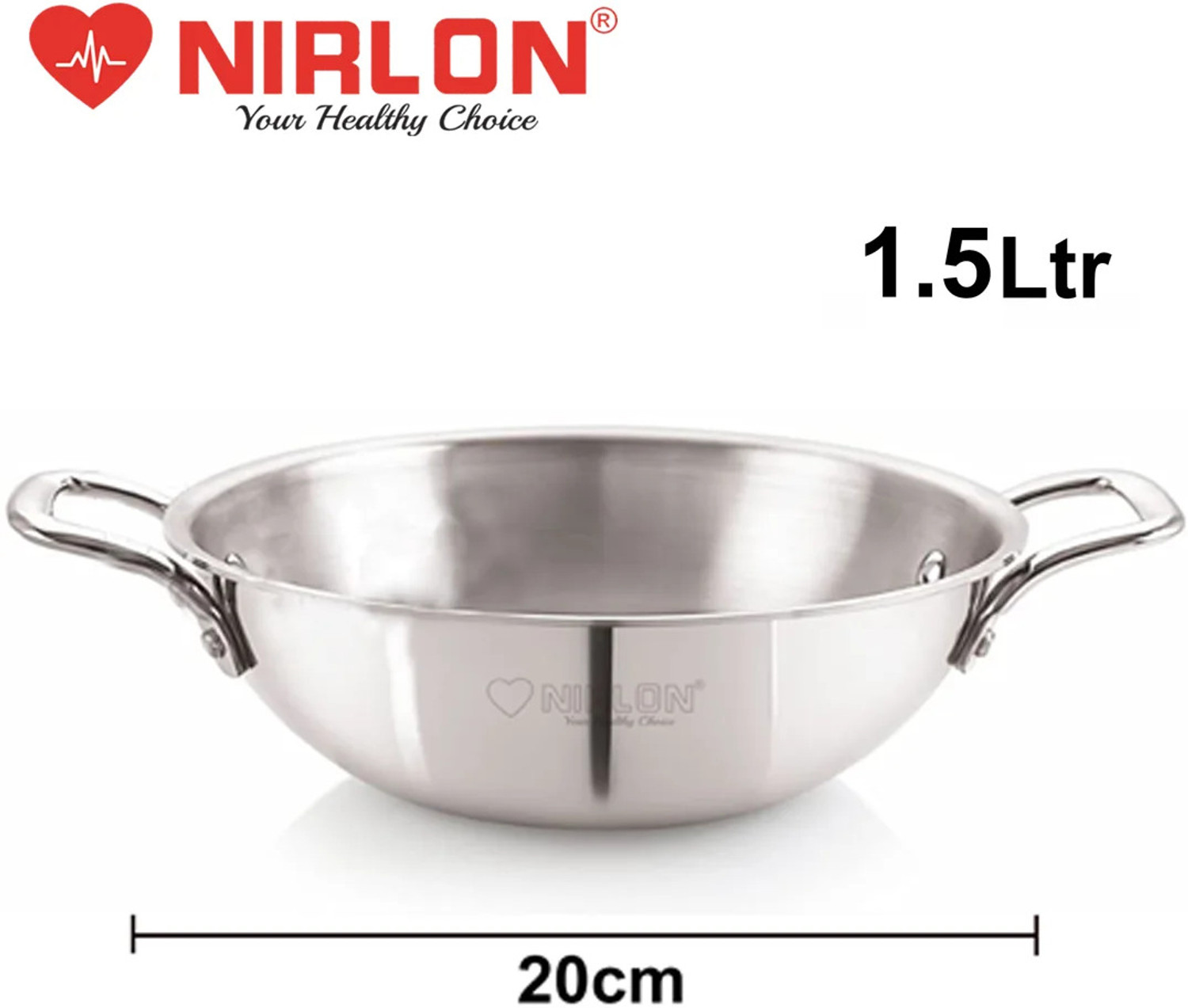 Image of NIRLON Plus Triply Stainless Steel Cookware Combo Set Induction Bottom Cookware Set