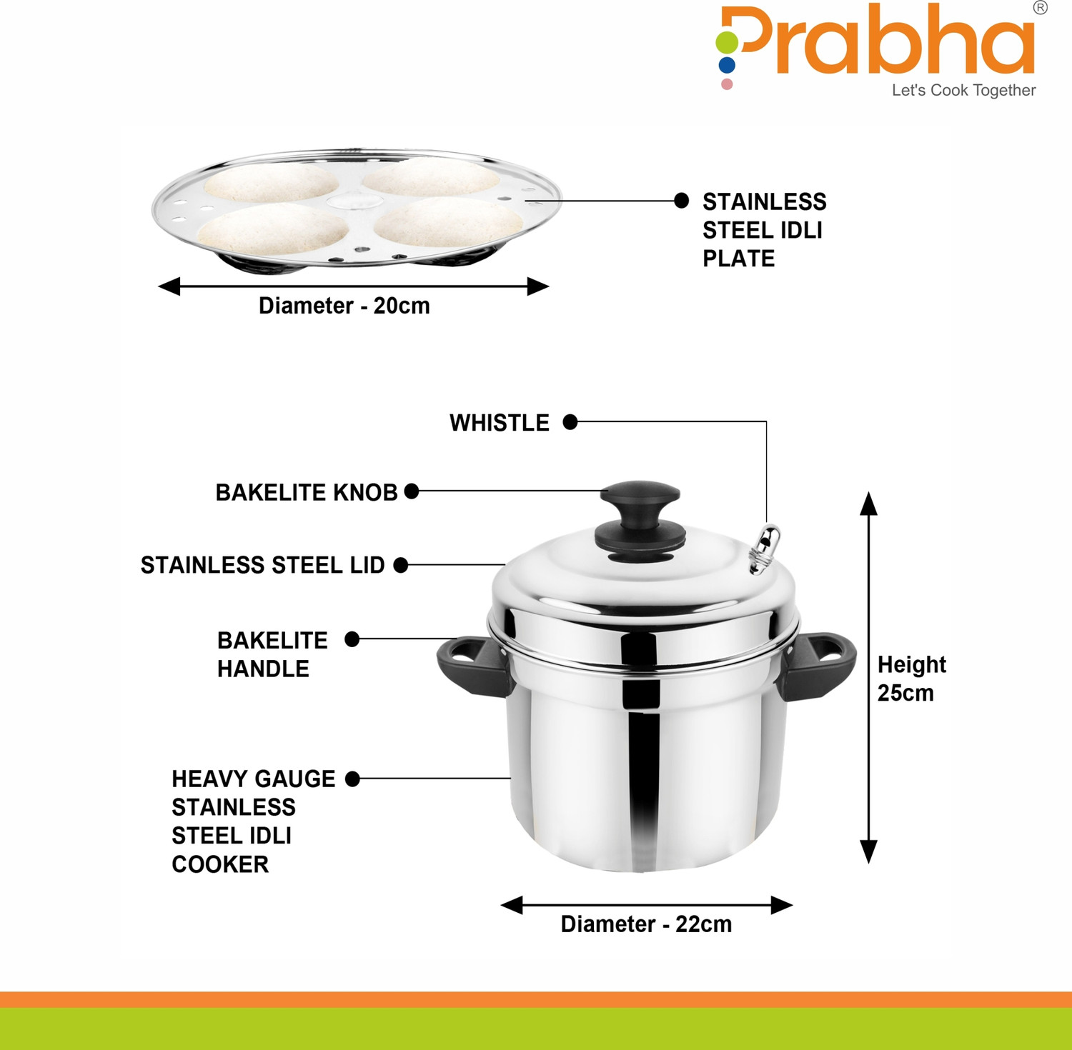 Image of PRABHA Induction Bottom Non-Stick Coated Cookware Set