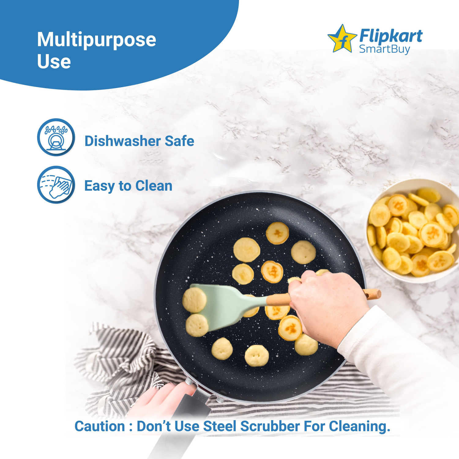 Image of Flipkart SmartBuy Non-stick PFOA Free Non-Stick Coated Cookware Set (Aluminium, 3 - Piece)