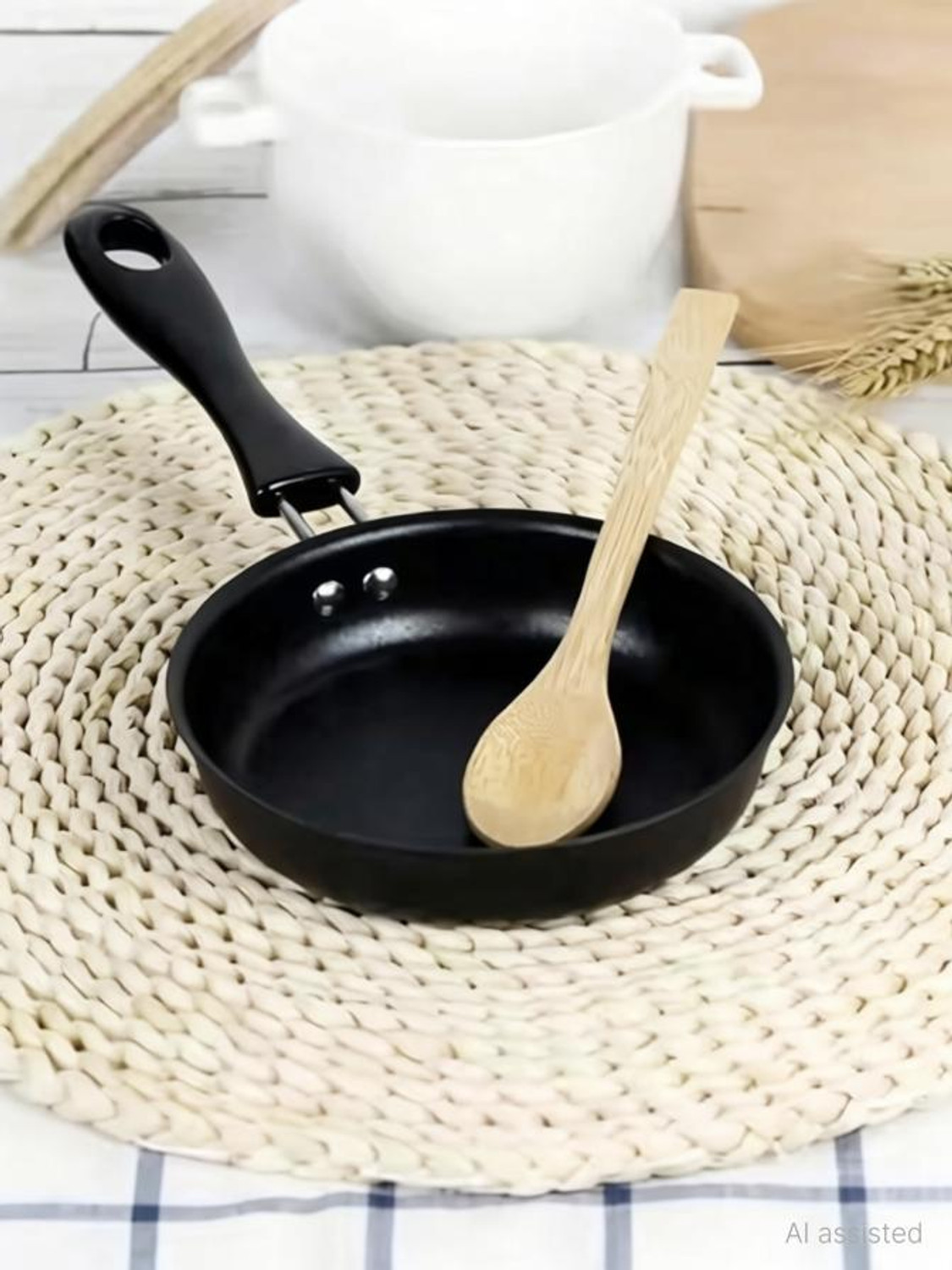 Image of byrm Frying PAN,12cm Non Stick Cookware Omelette Portable Kitchen Supplies Non-Stick Coated Cookware Set