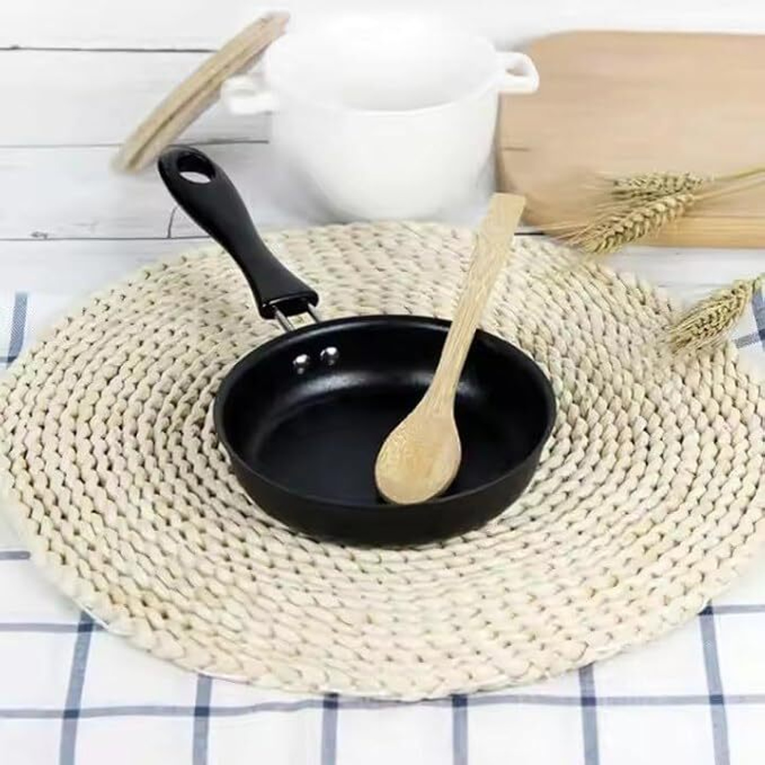 Image of byrm Frying PAN,12cm Non Stick Cookware Omelette Portable Kitchen Supplies Non-Stick Coated Cookware Set