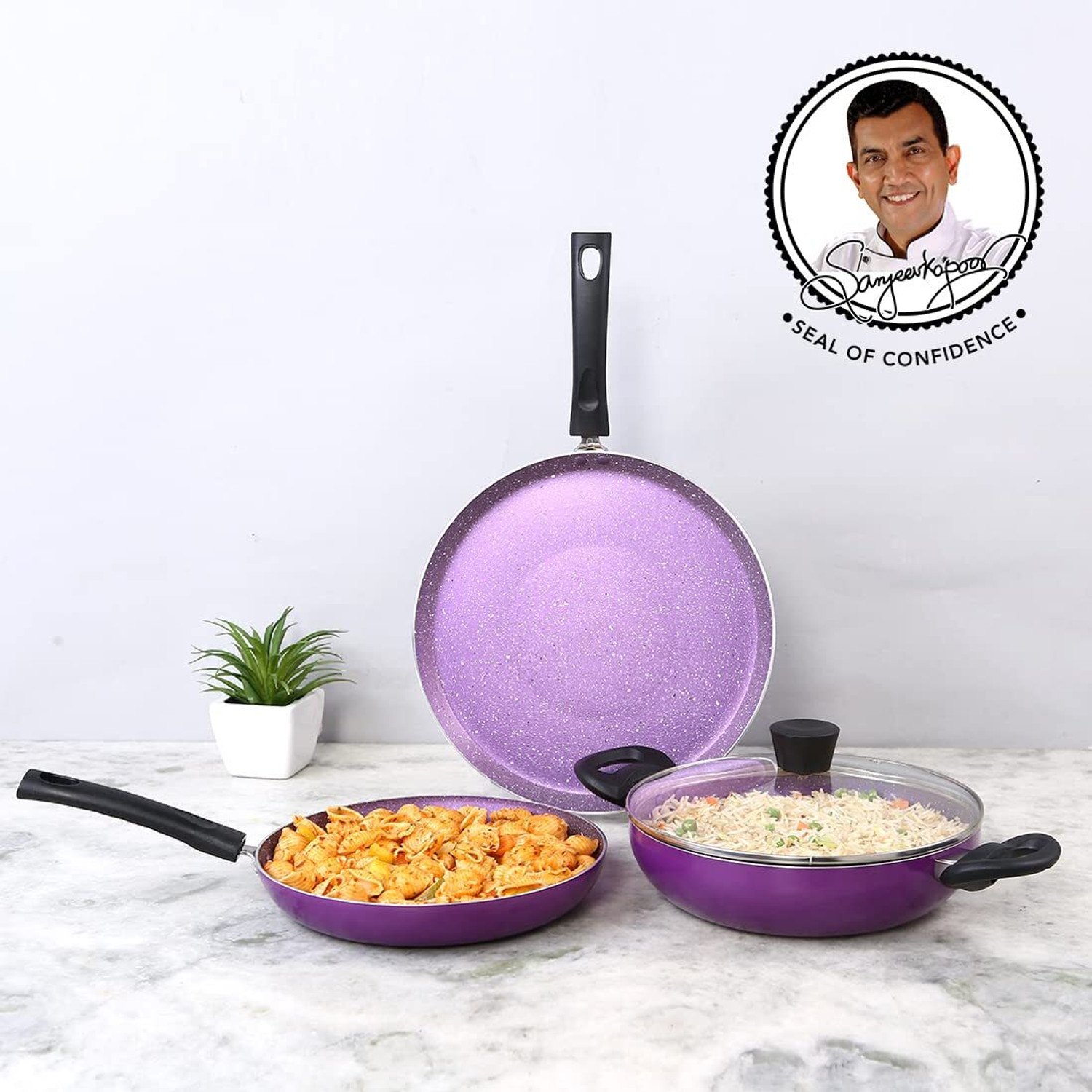 Image of WONDERCHEF Tivoli Induction Bottom Non-Stick Coated Cookware Set