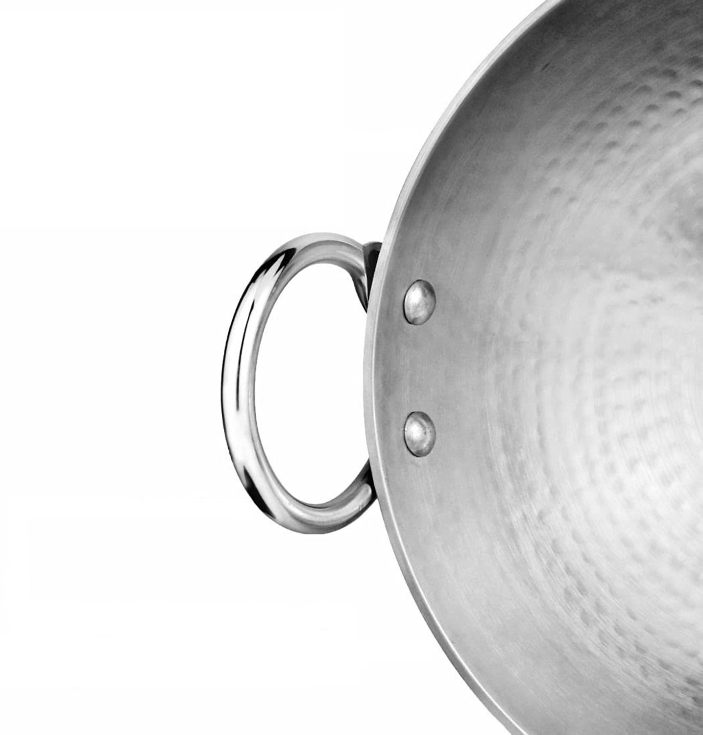 Image of Dynore Stainless Steel Hammered Kadhai /Heavy Bottom Cookware /Kadhai Cookware Set