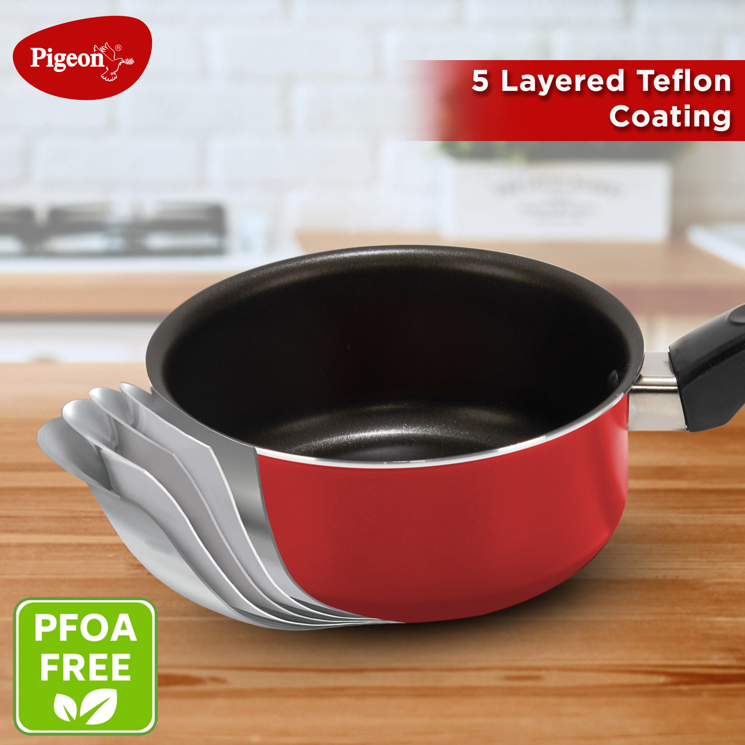 Image of Pigeon Favourite Gift Non-Stick Coated Cookware Set (Aluminium, 7 - Piece)