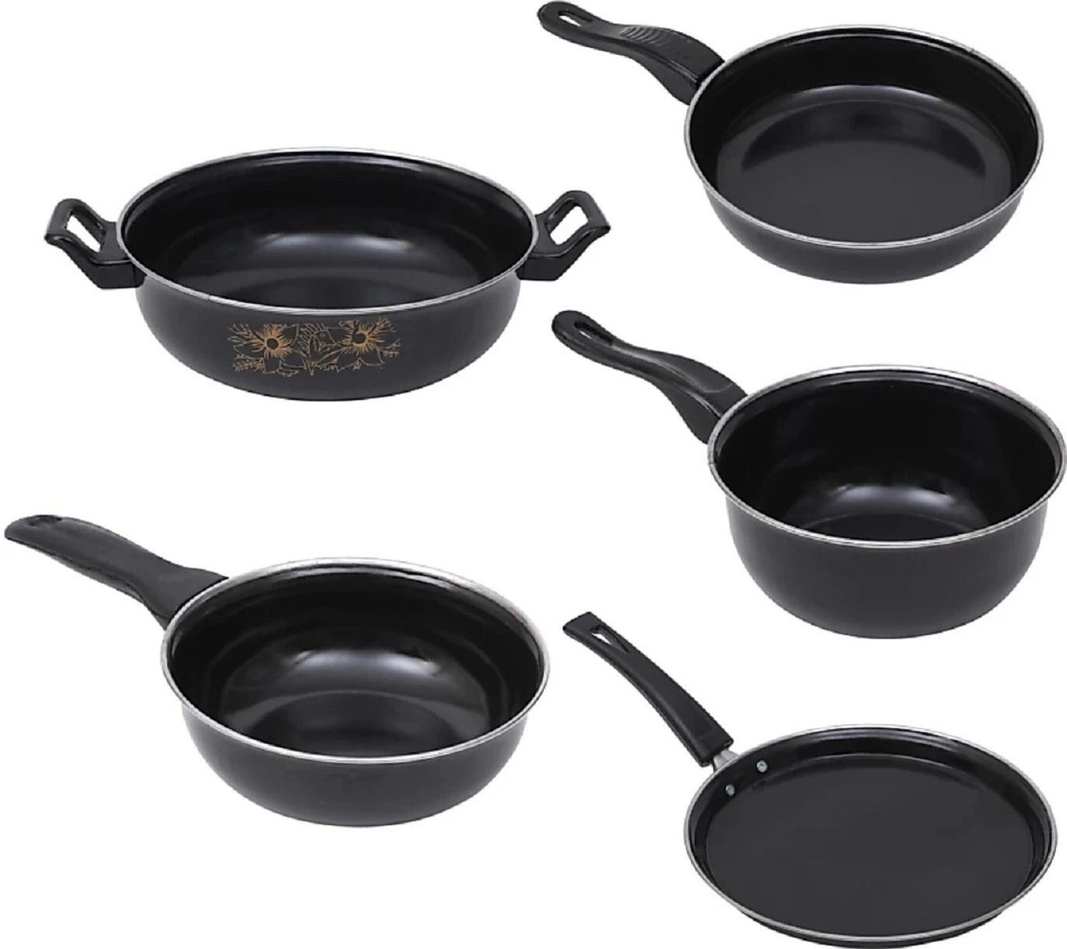 Image of DOXMO Dura Non Stick Gas and Induction Compatible Induction Bottom Non-Stick Coated Cookware Set