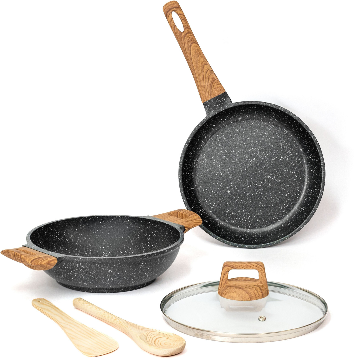 Image of Kreme CeraStone Granite Induction Bottom Non-Stick Coated Cookware Set