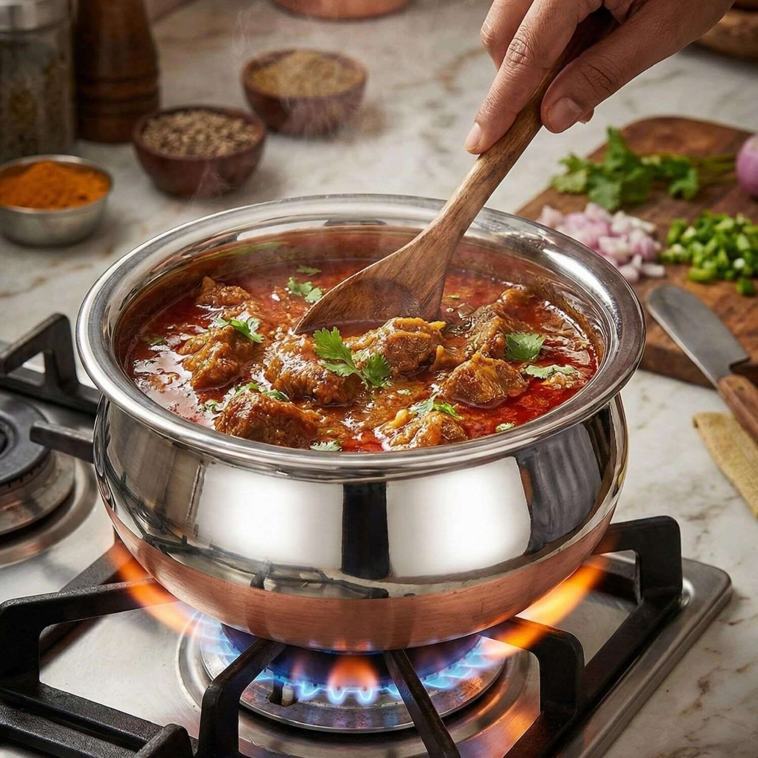 Image of JACK ESSENTIALS Biriyani Non-Stick Coated Cookware Set