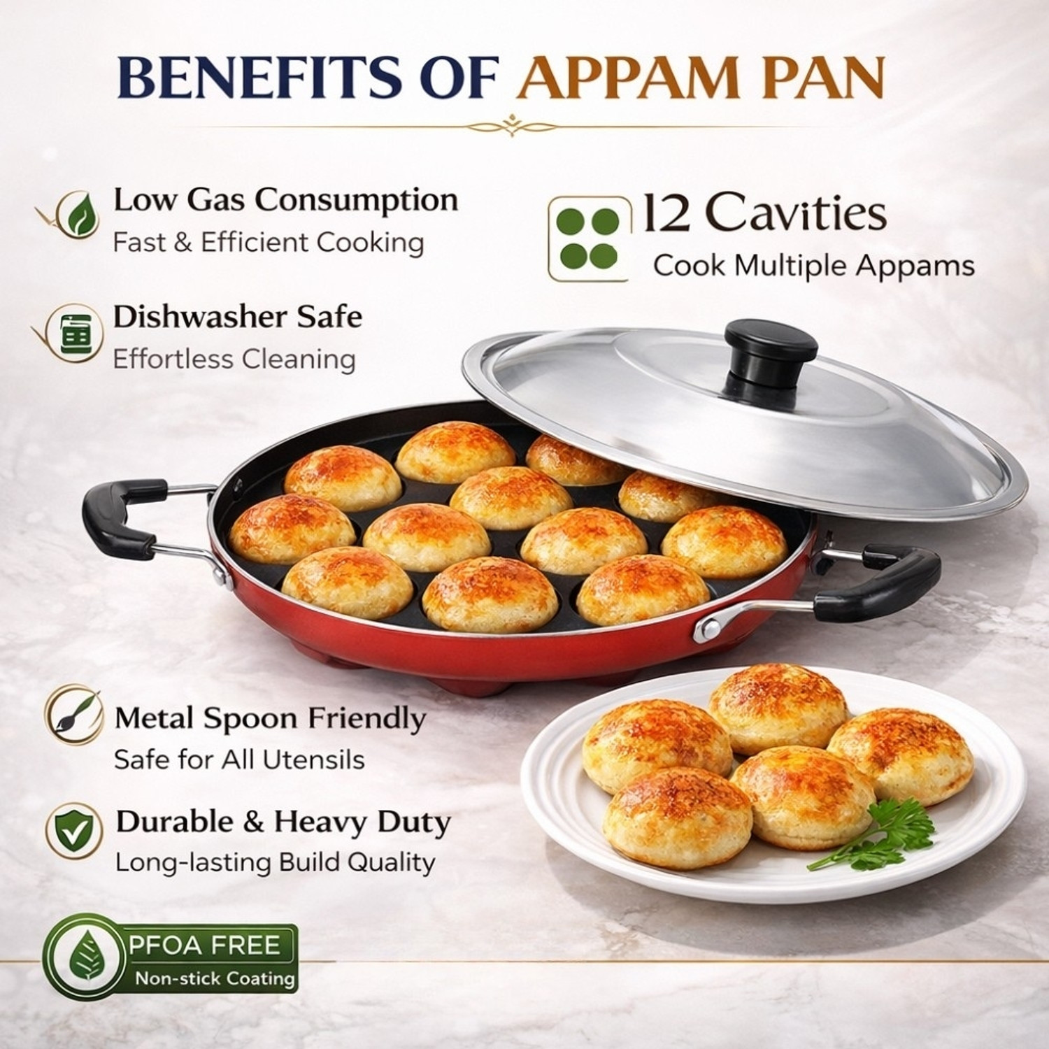 Image of APPAM Induction Bottom Non-Stick Coated Cookware Set
