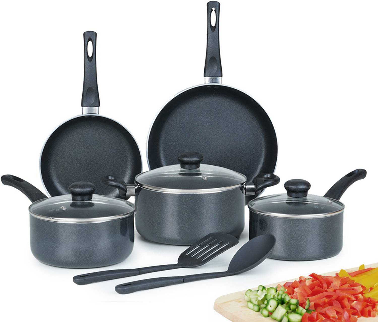 Kreme 5pcs Set Combo Non-Stick Coated Cookware Set (Aluminium, 7