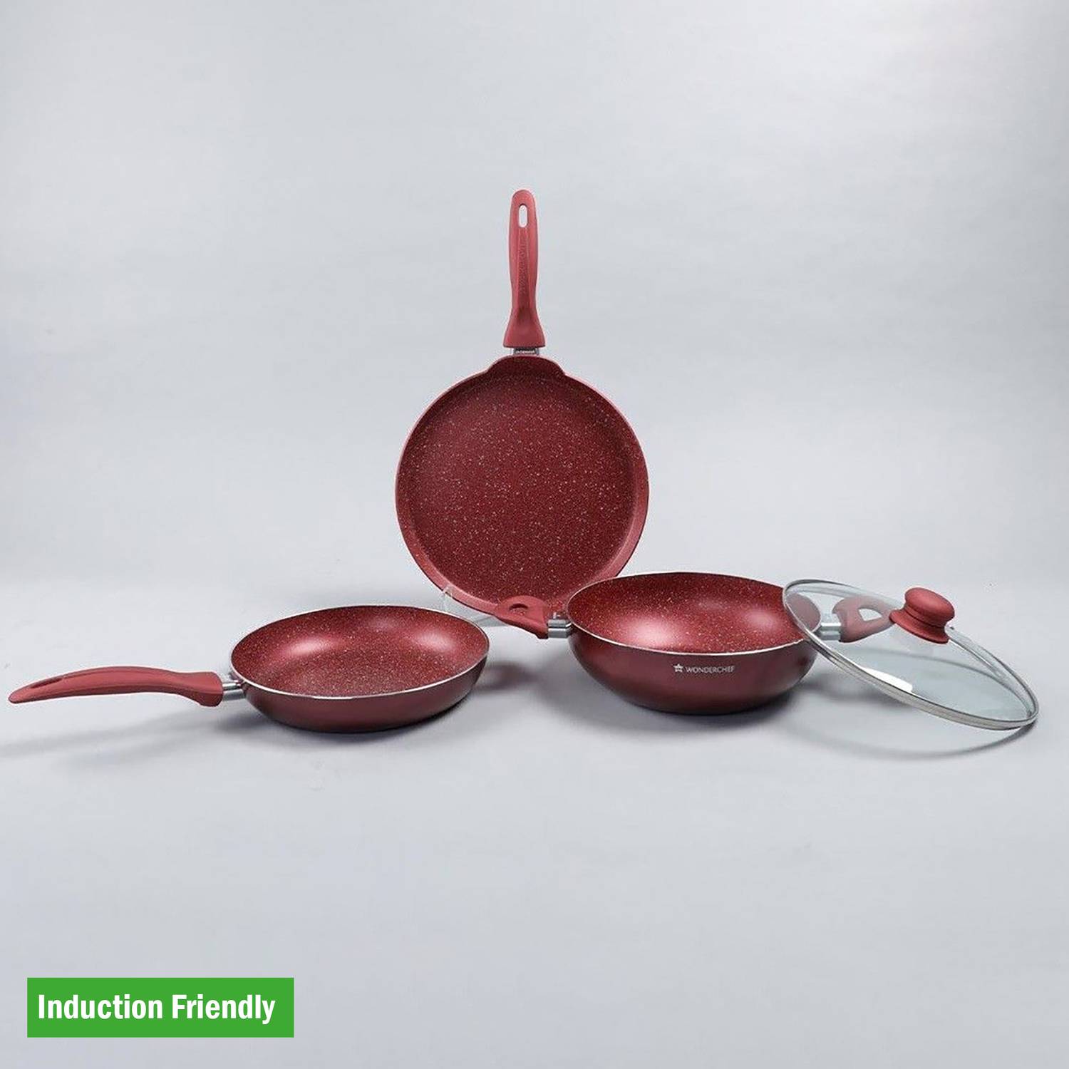 WONDERCHEF Induction Bottom Non-Stick Coated Cookware Set
